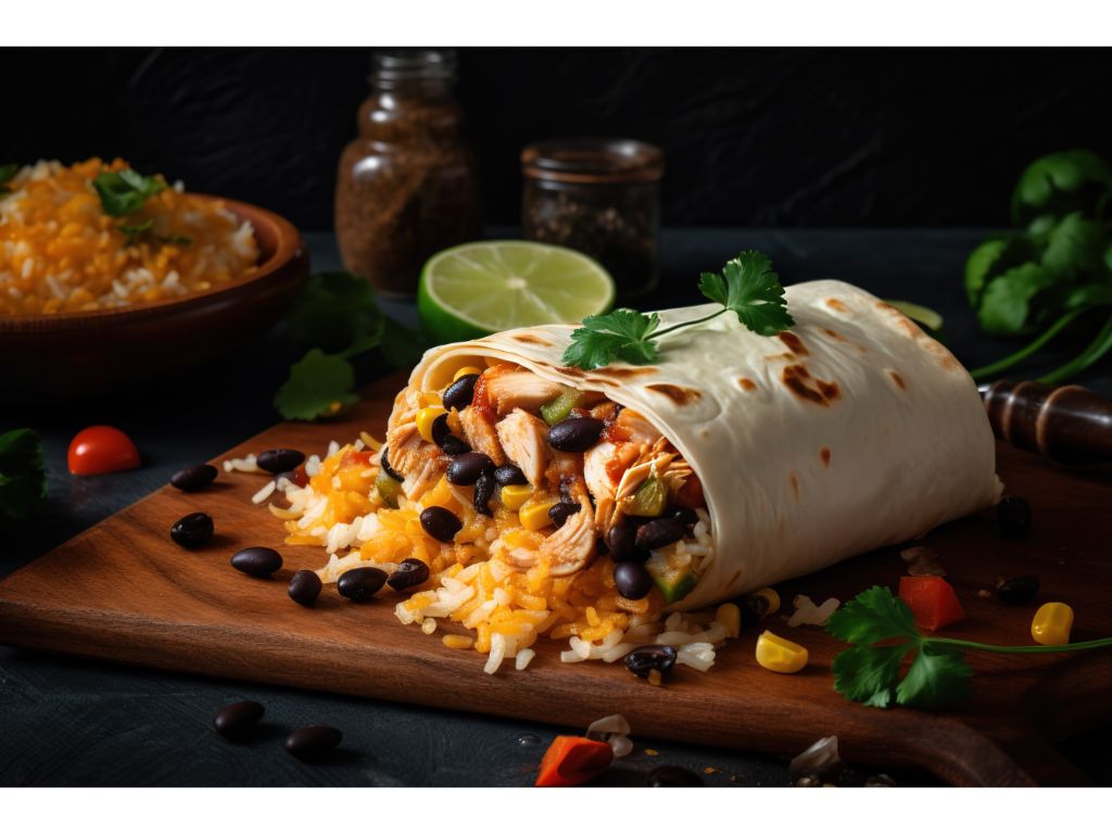 Burrito Arroz y Frijol/Rice & Beans Burrito.
