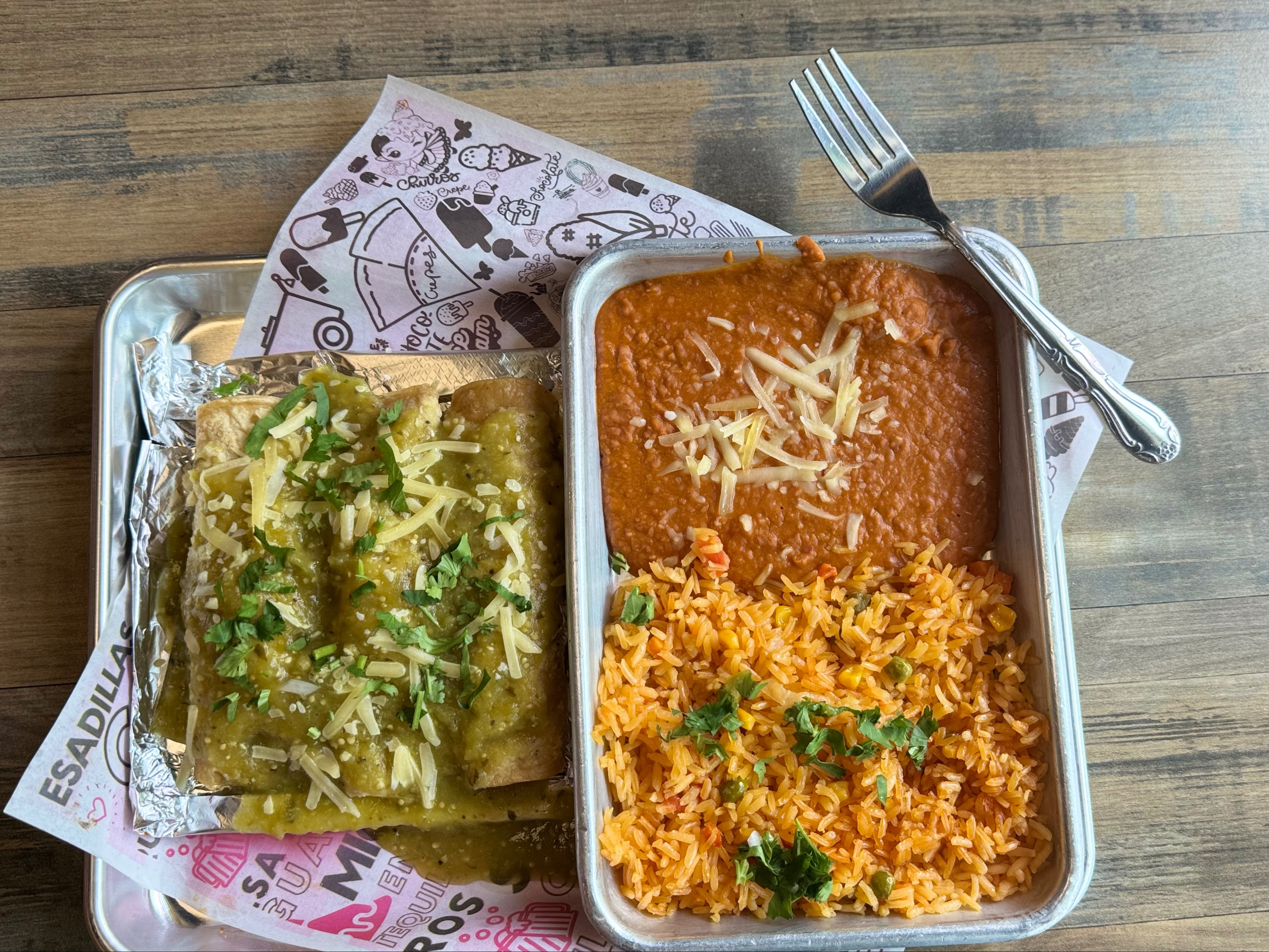 Enchiladas Verdes.