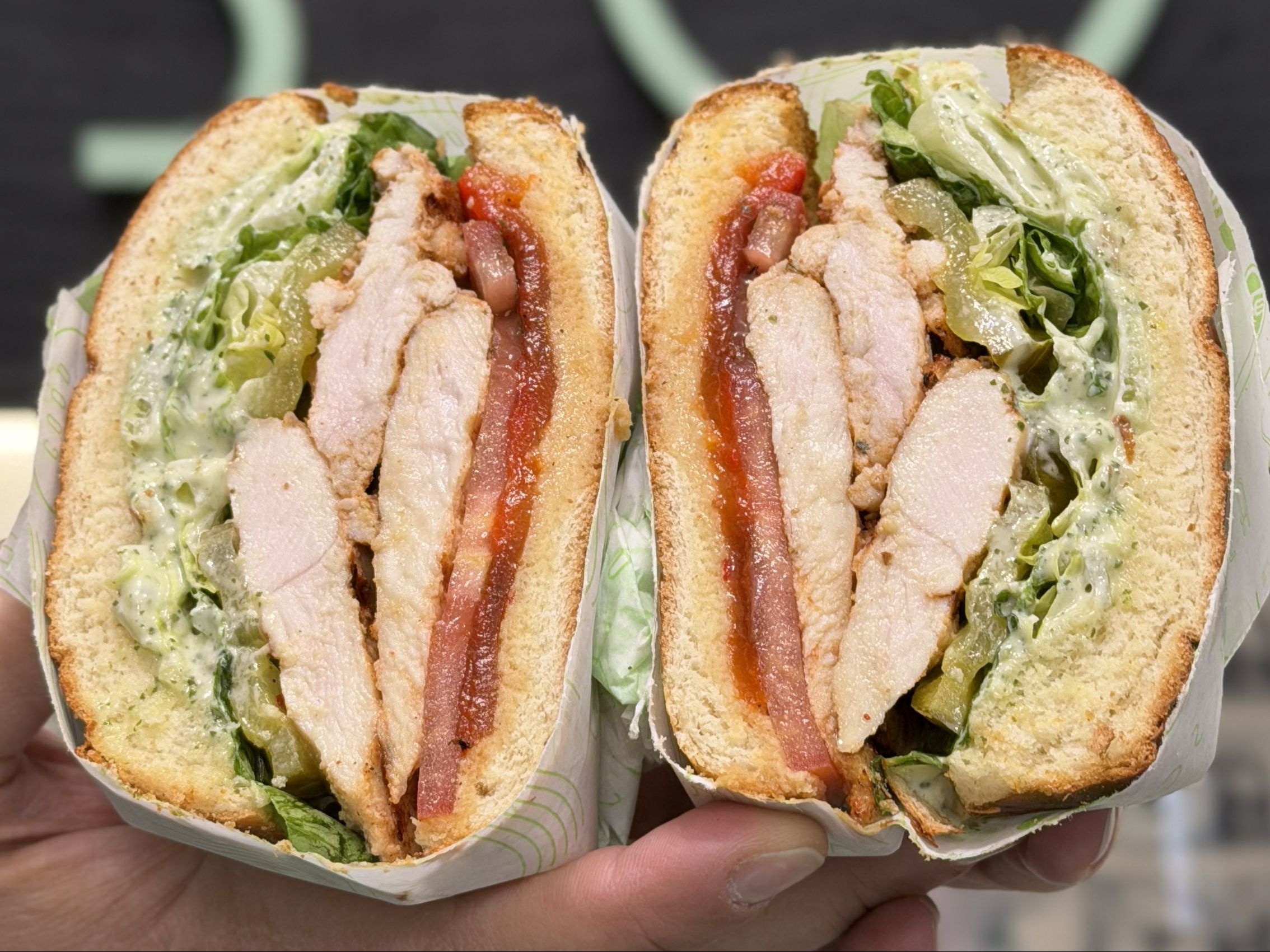 Grilled Chicken Baguette.