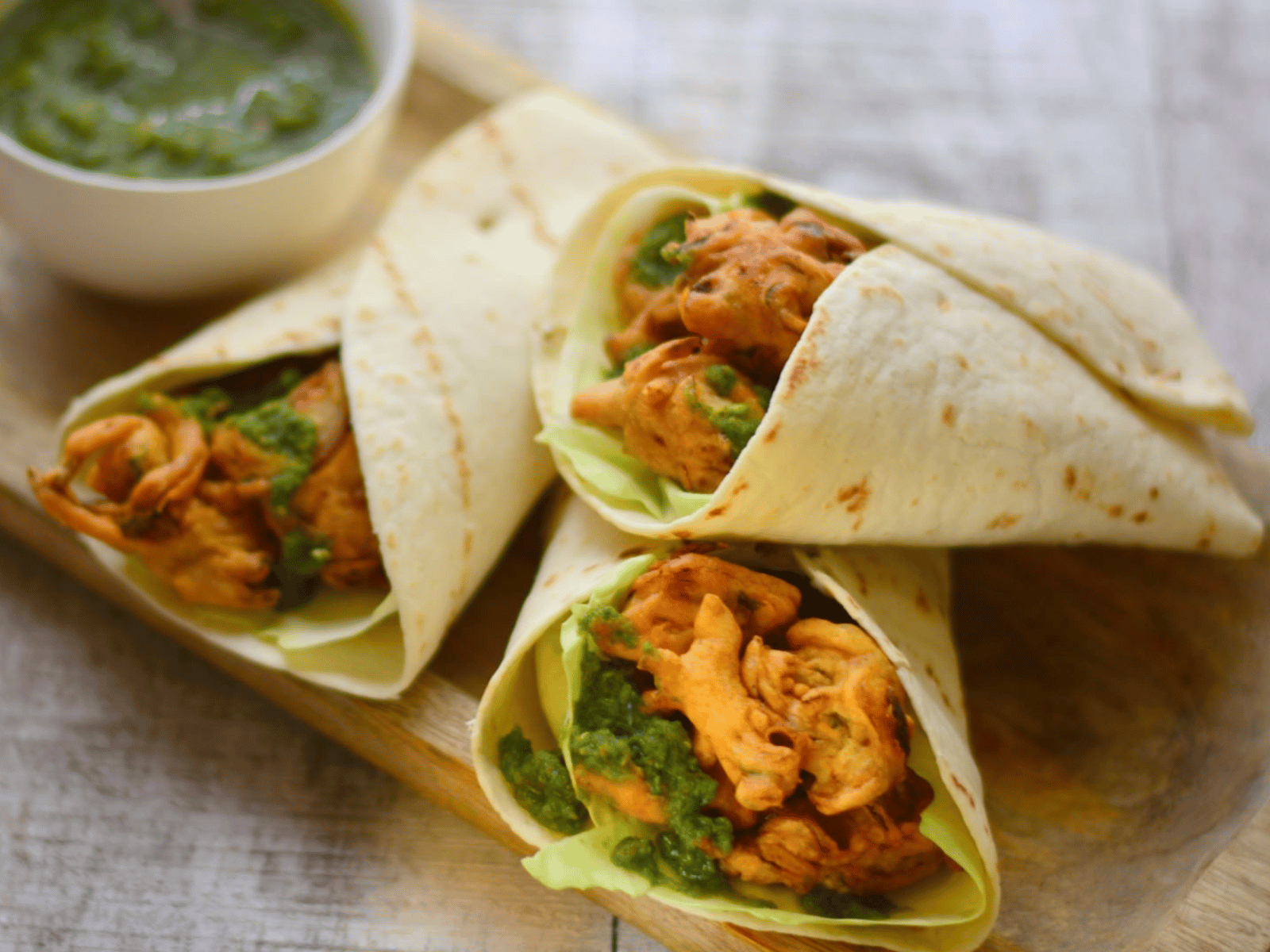 Pakoras Wrap