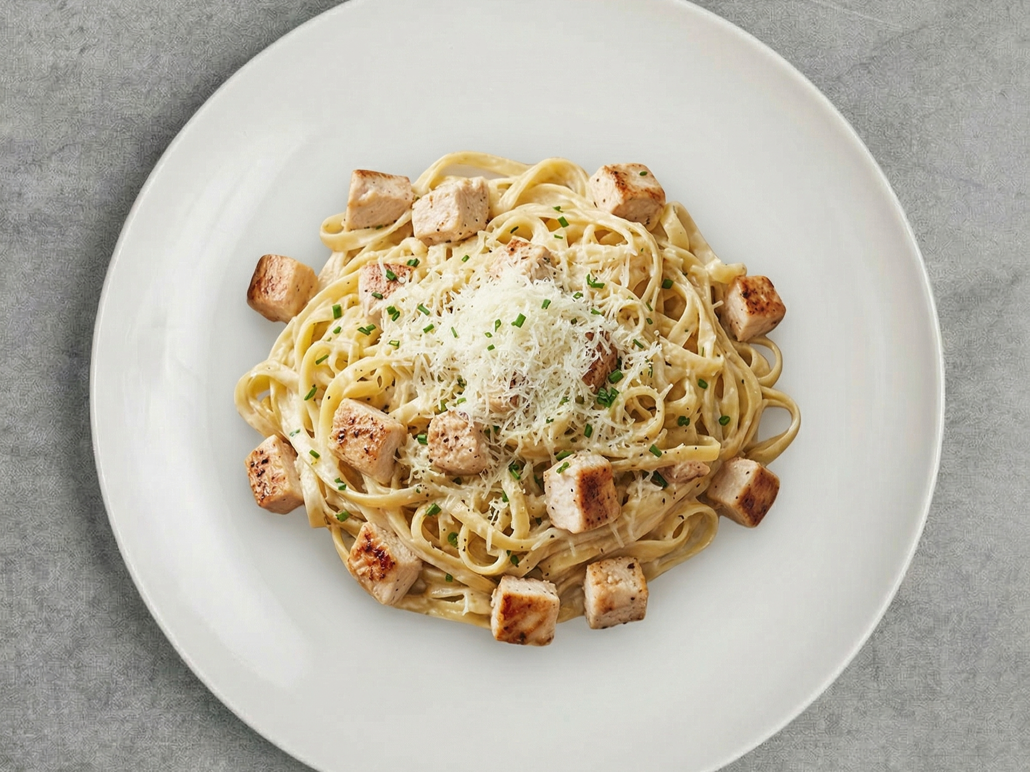 Chicken Alfredo.