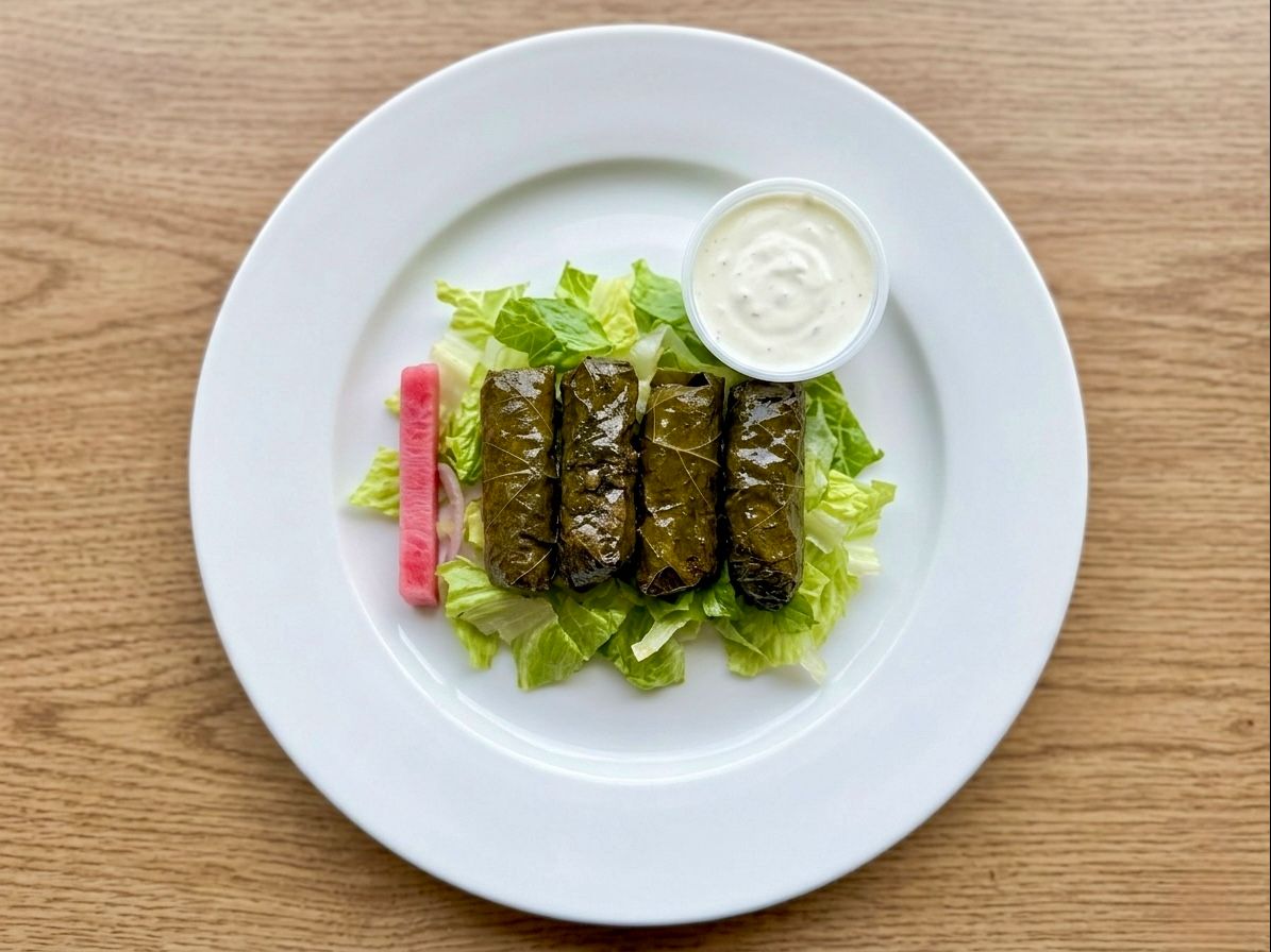 4 Pcs Meat Grape Leaves.