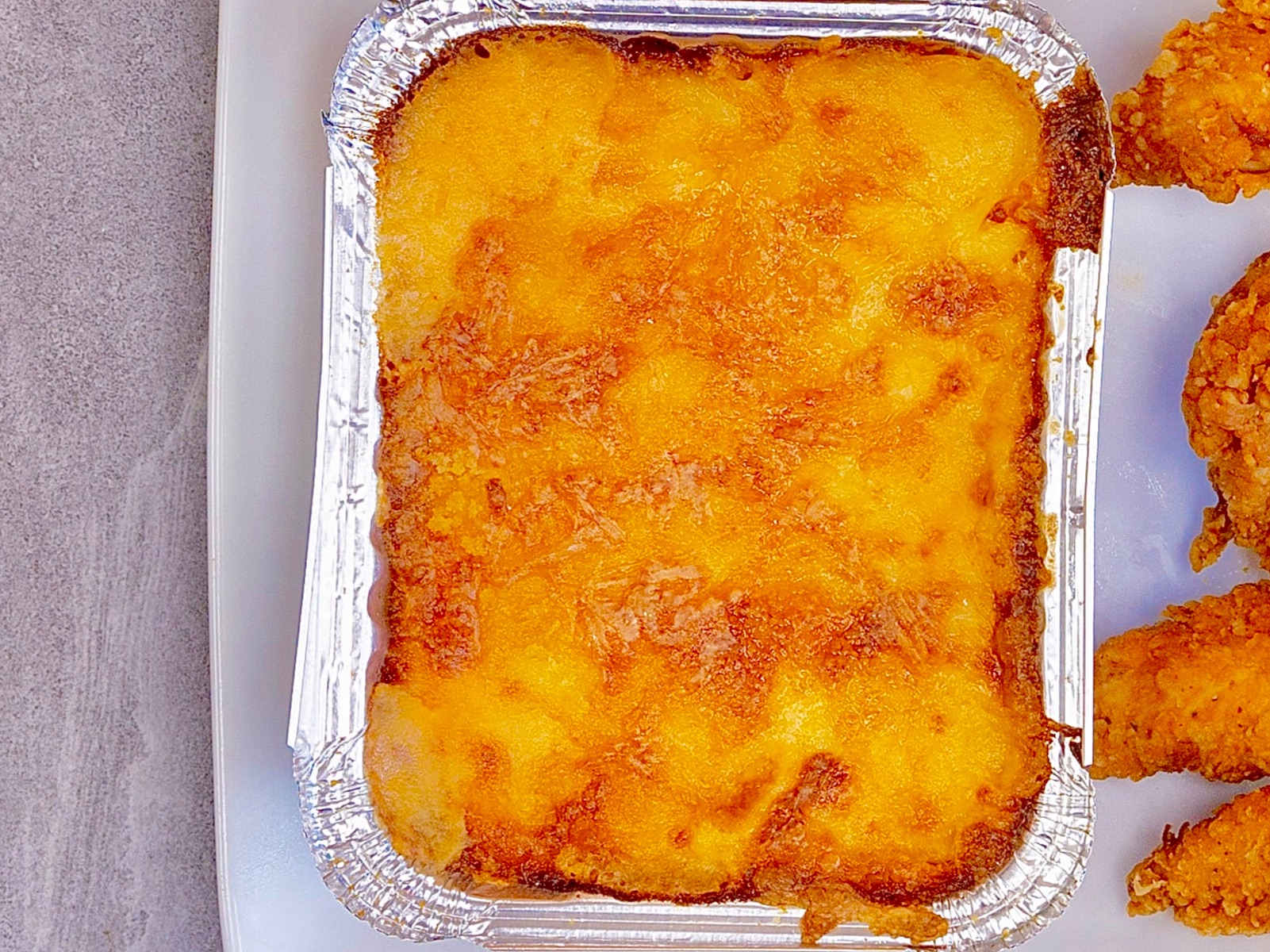 Homemade Baked Mac & Cheese.