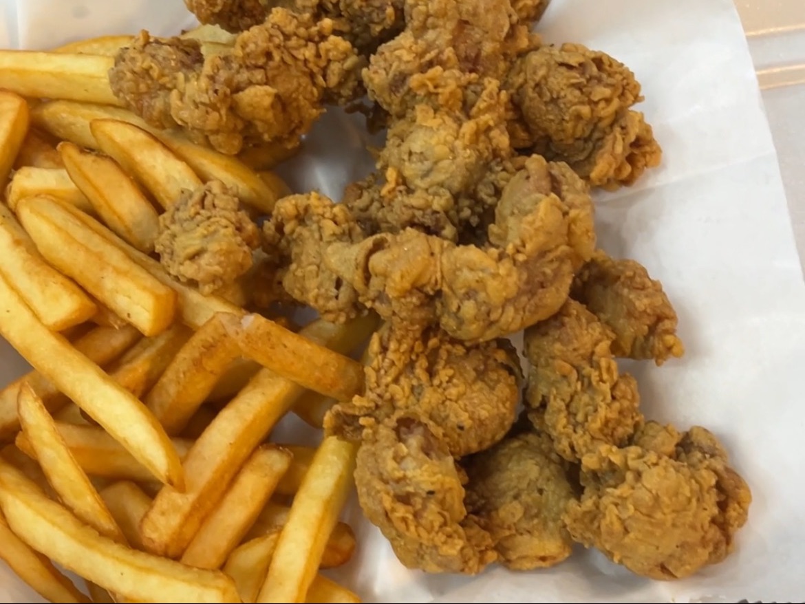10 Gizzards 10 Shrimp.
