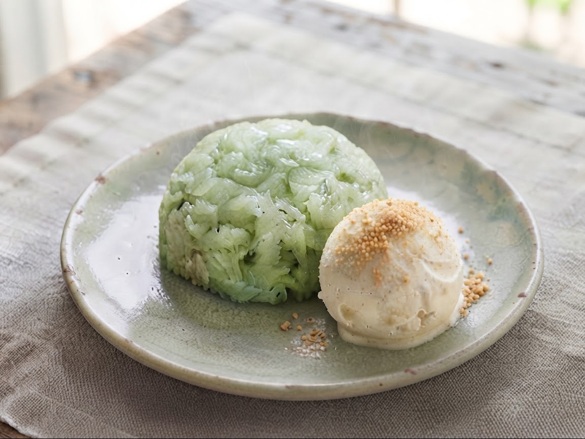 Coconut Sticky Rice W/ IceCream.