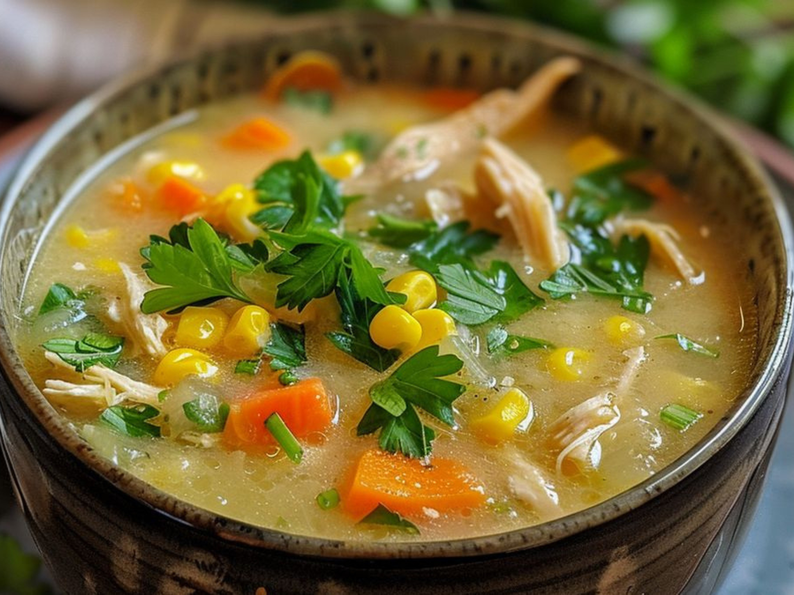 Chicken Corn Soup.