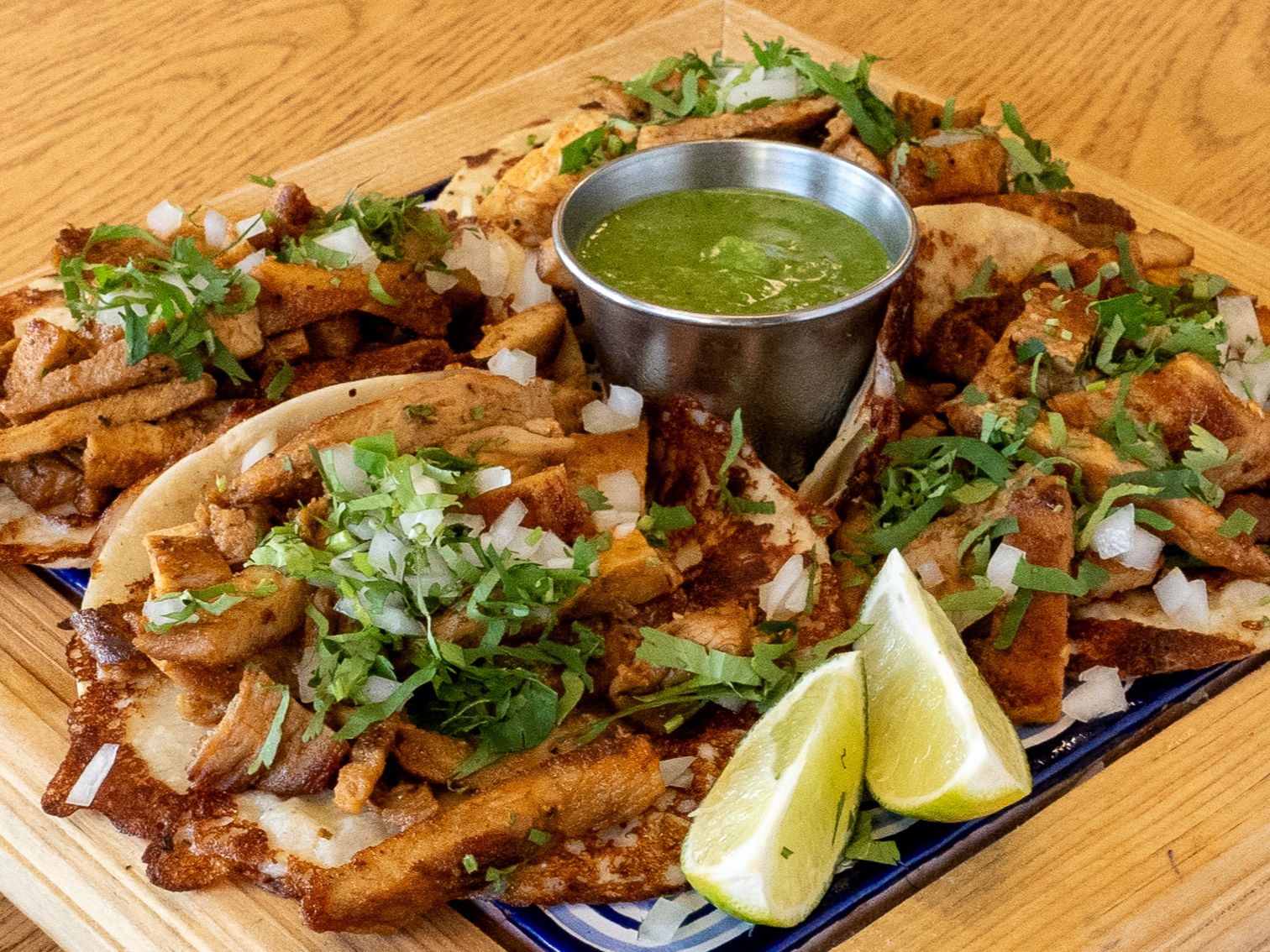 Grilled Chicken Tacos al Queso.