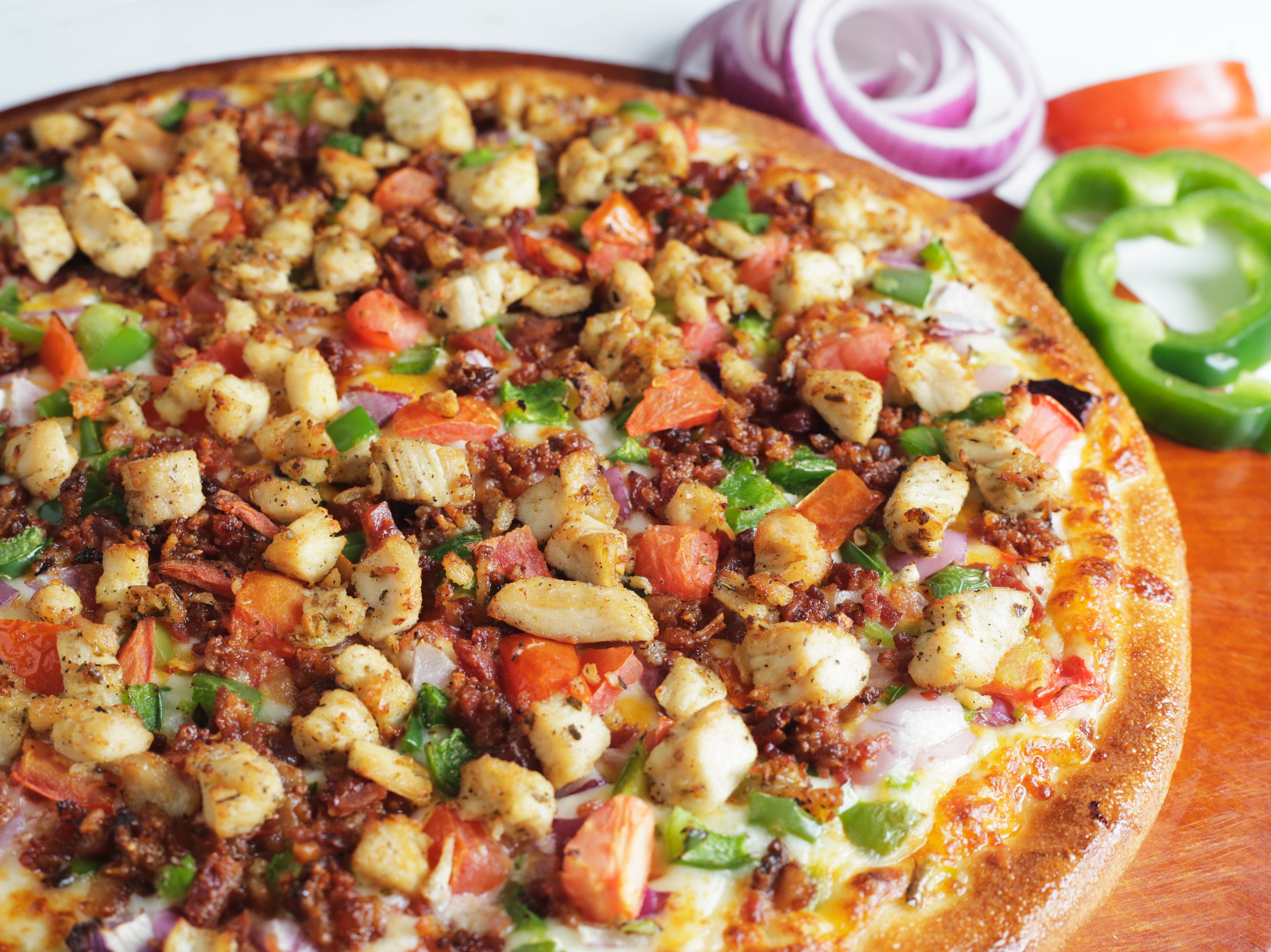 Chicken Bacon Ranch Pizza.