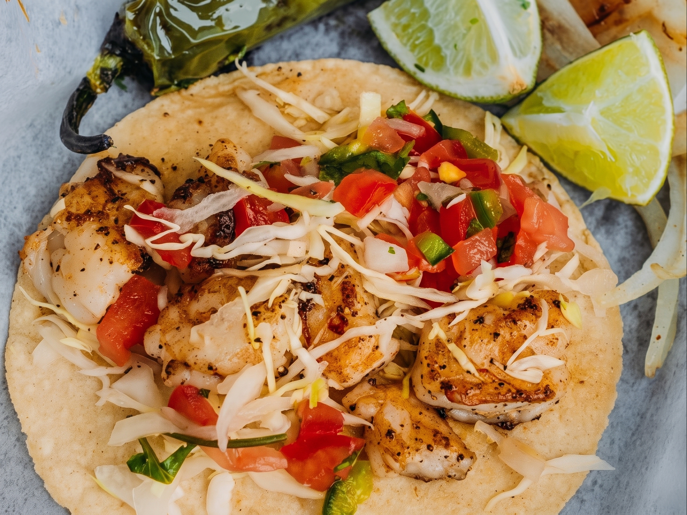 Shrimp Tacos.