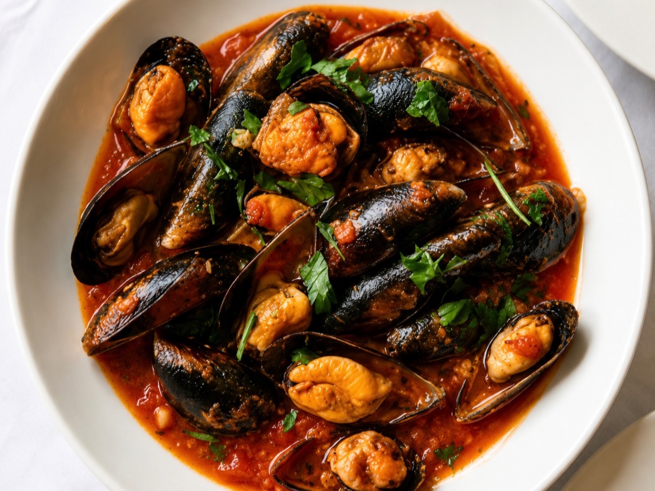 Mussels Marinara.