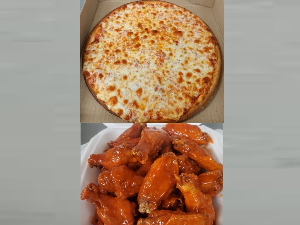 Small Cheese Pizza & 12 Wings