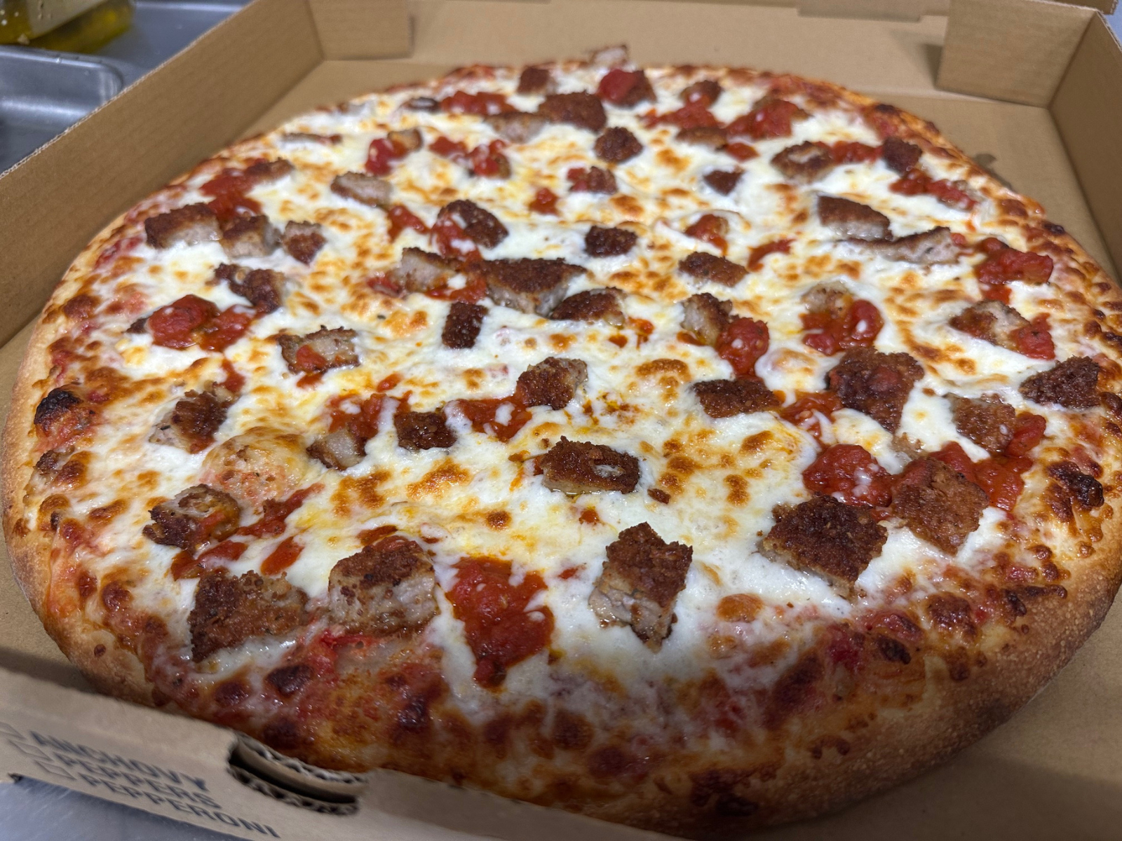 Eggplant Parmesan Pizza.