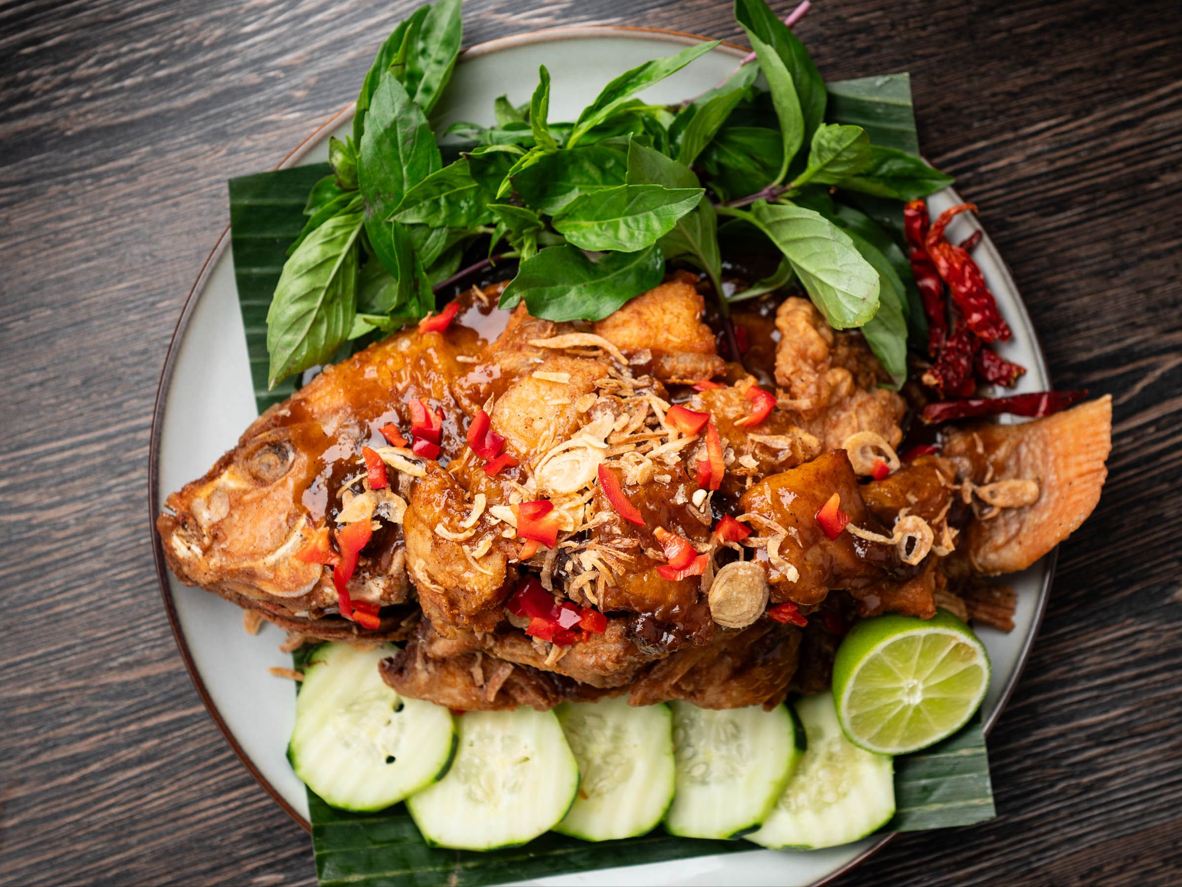 Crispy Tamarind Whole Fish.