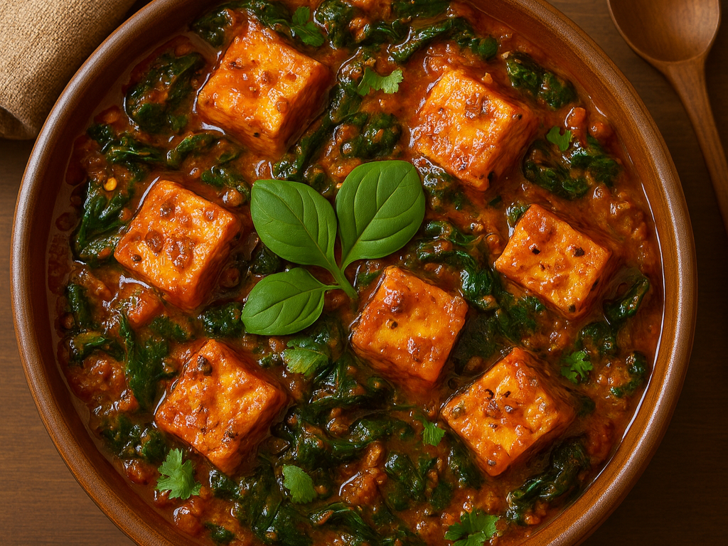 Tofu Palak (V, GF, NF, DF).