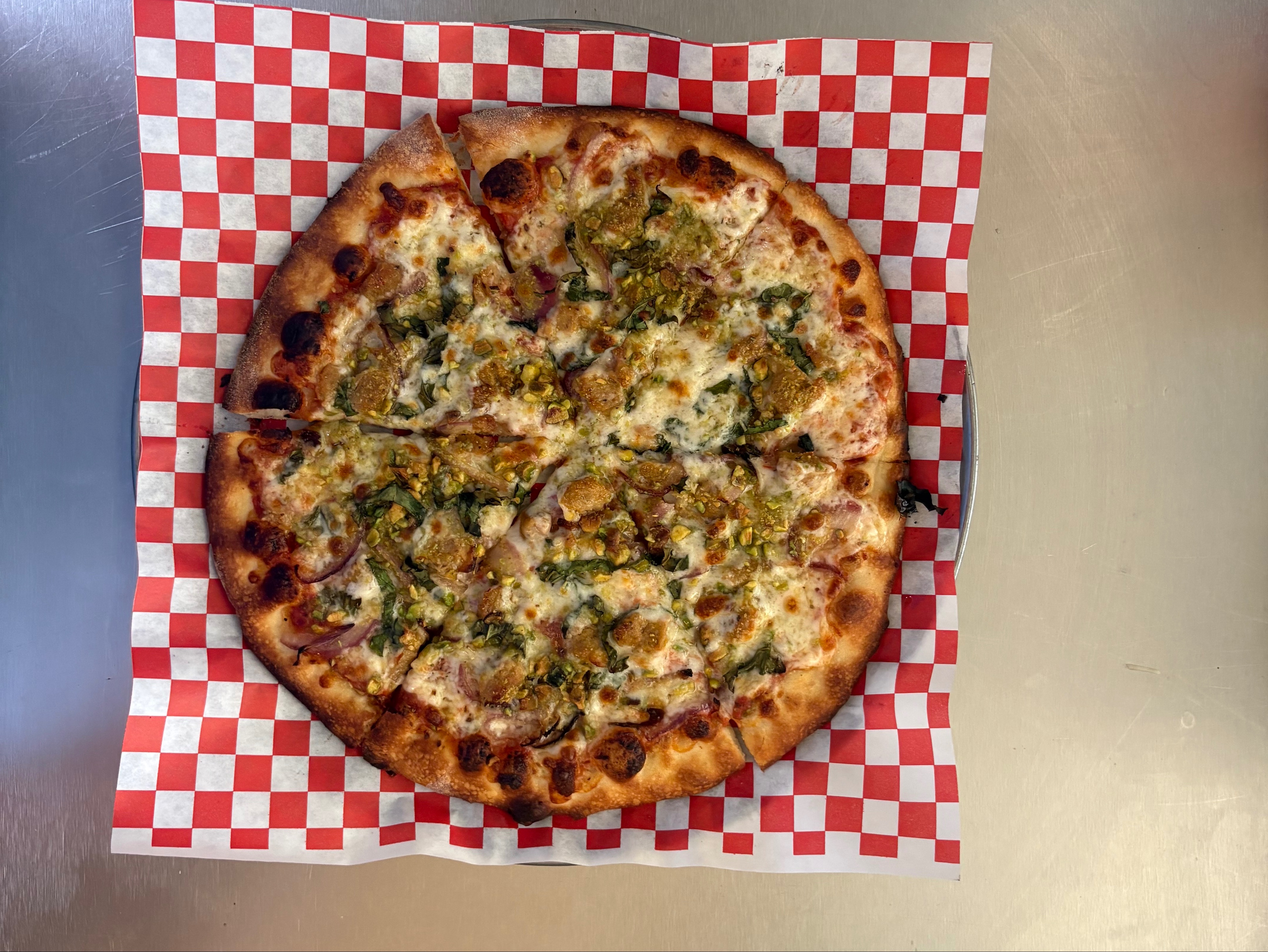Pistachio Meat Pizza.