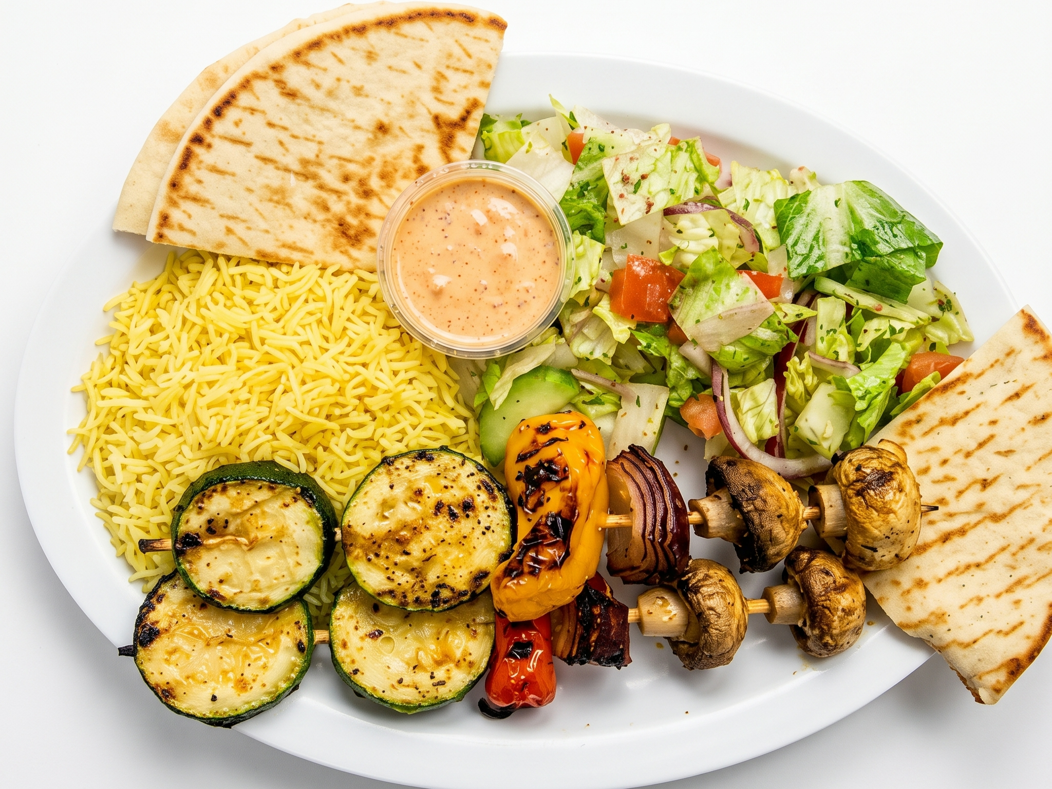 Veggie Kabab Skewer Plate.