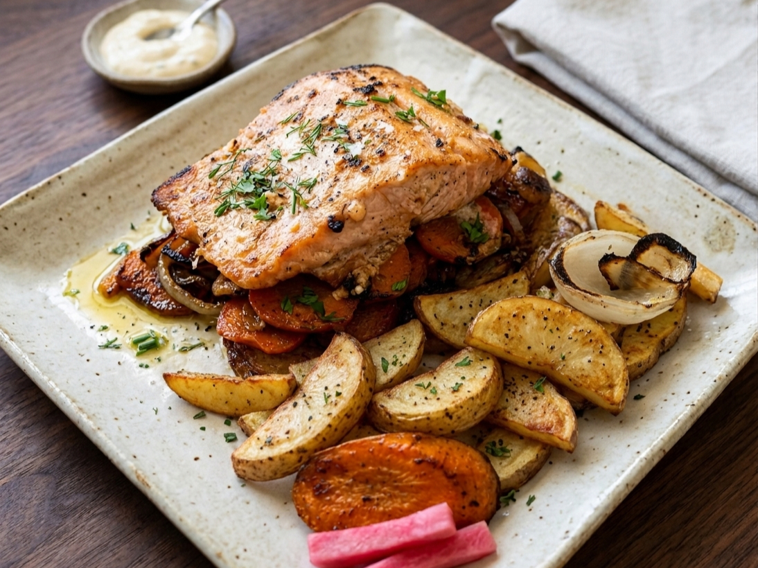 Grilled Salmon.