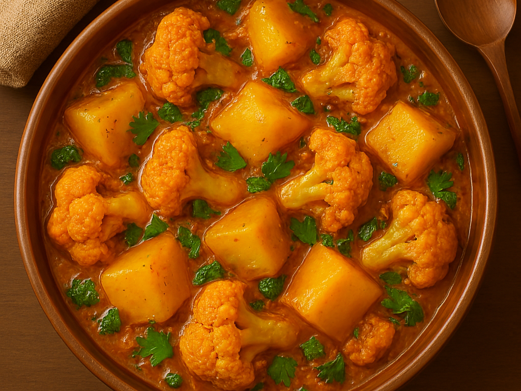 Palak Cauliflower Fry.