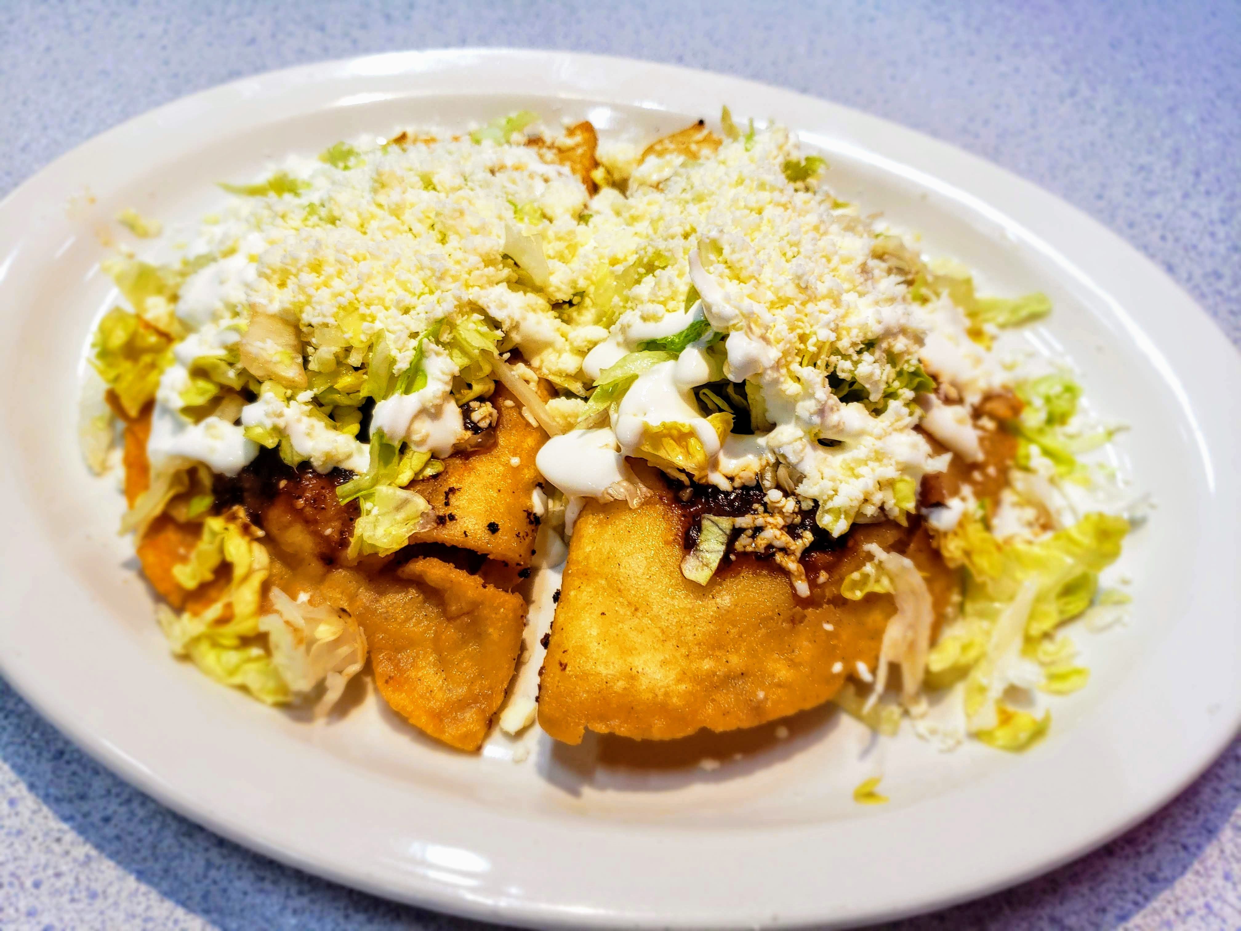 Two Fried Quesadillas.