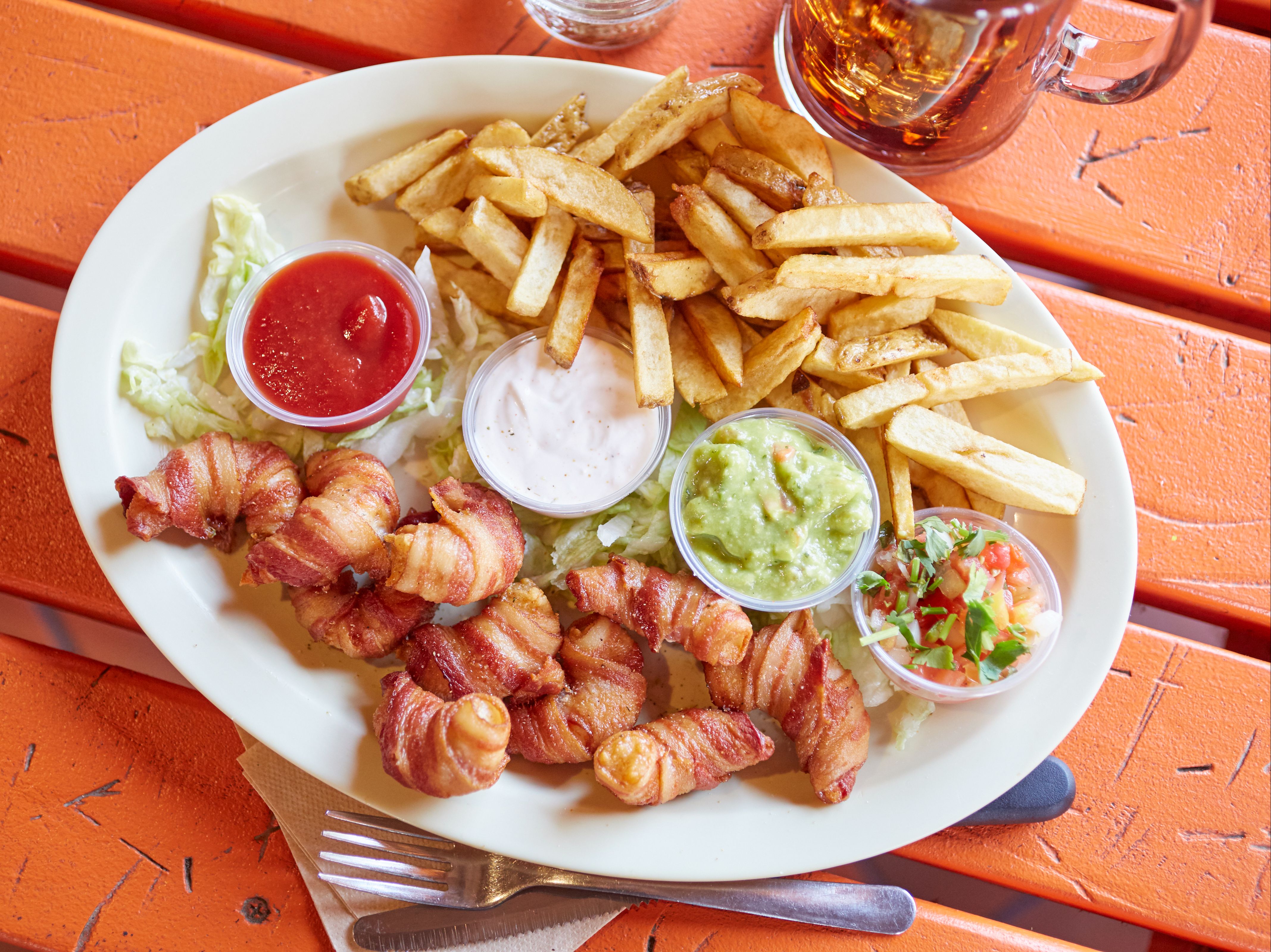 Bacon Wrapped Shrimp.
