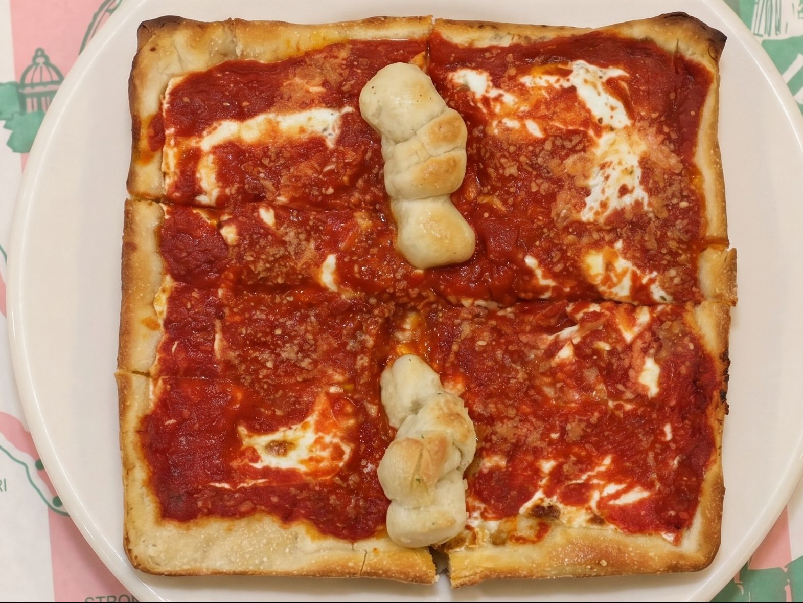 Upside Down Sicilian Pizza.