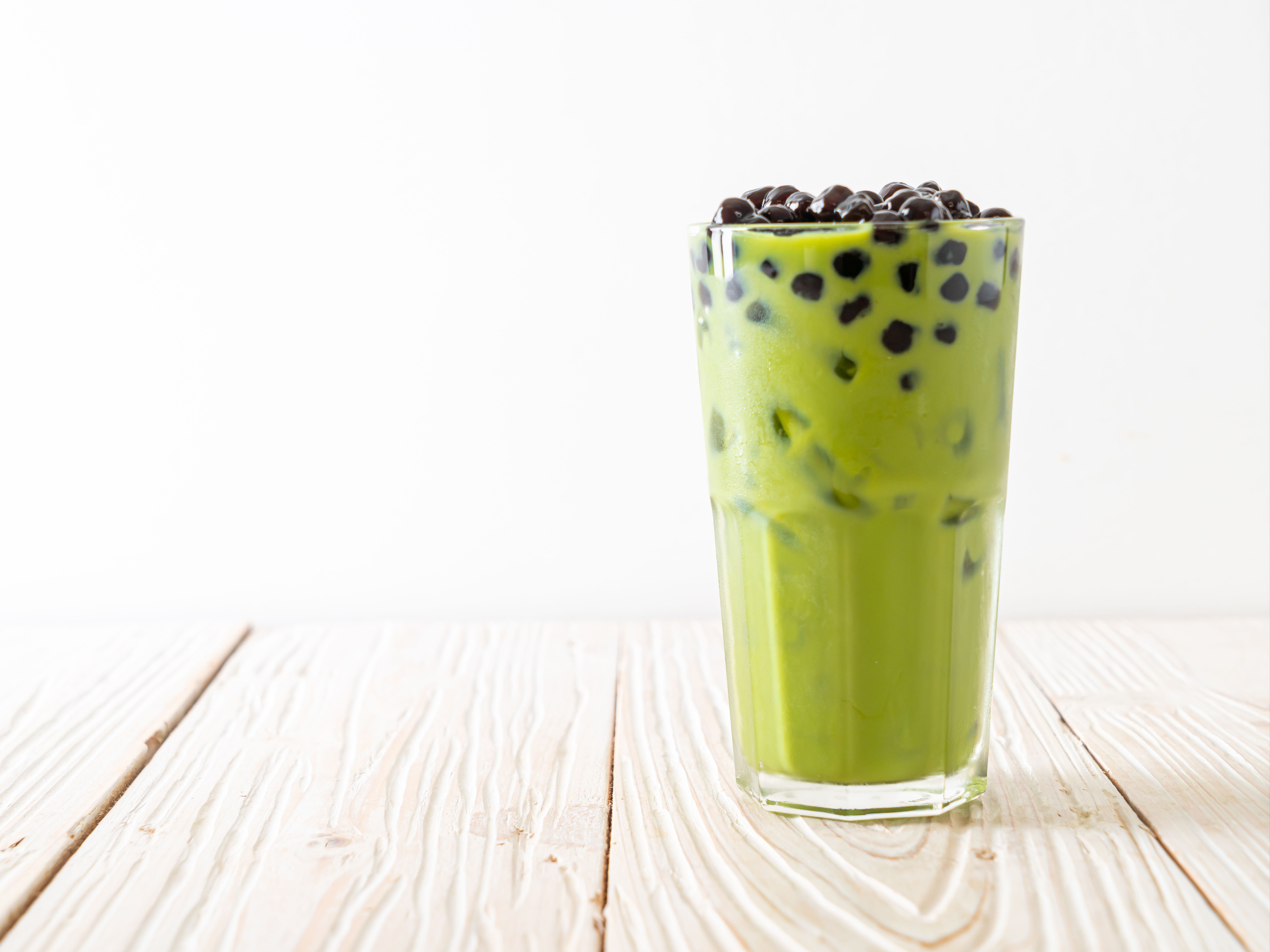 Green Milk Tea With Brown Suger Boba.