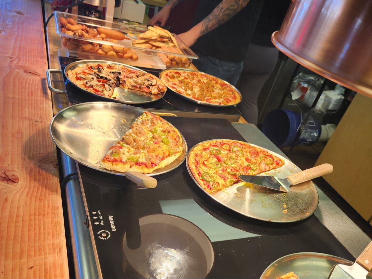 Salad, Soup, Hot Food Bar.