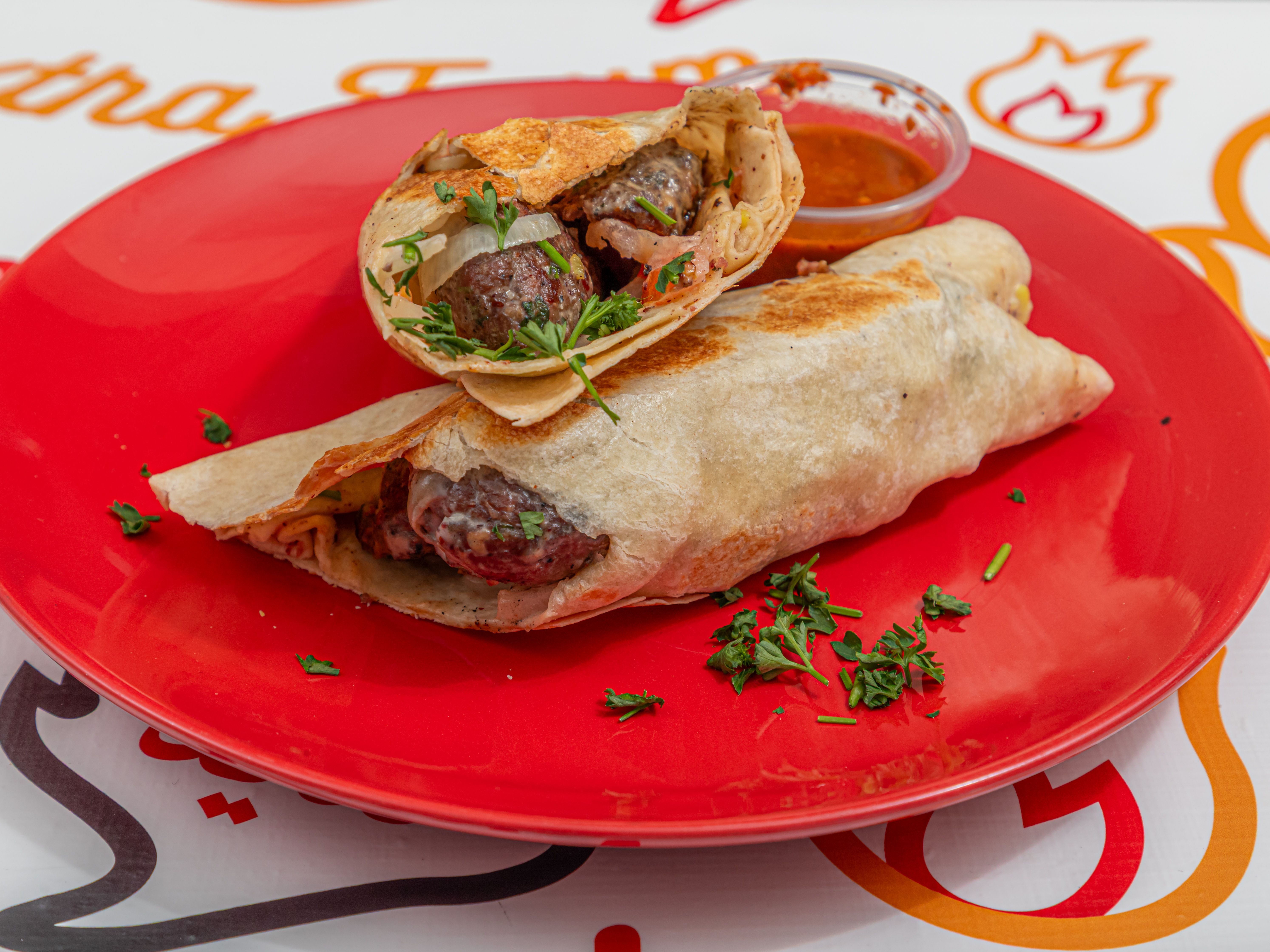 Beef Kafta Wrap.