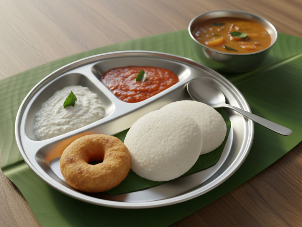 Idly And Vada Combo (V,GF,NF,)