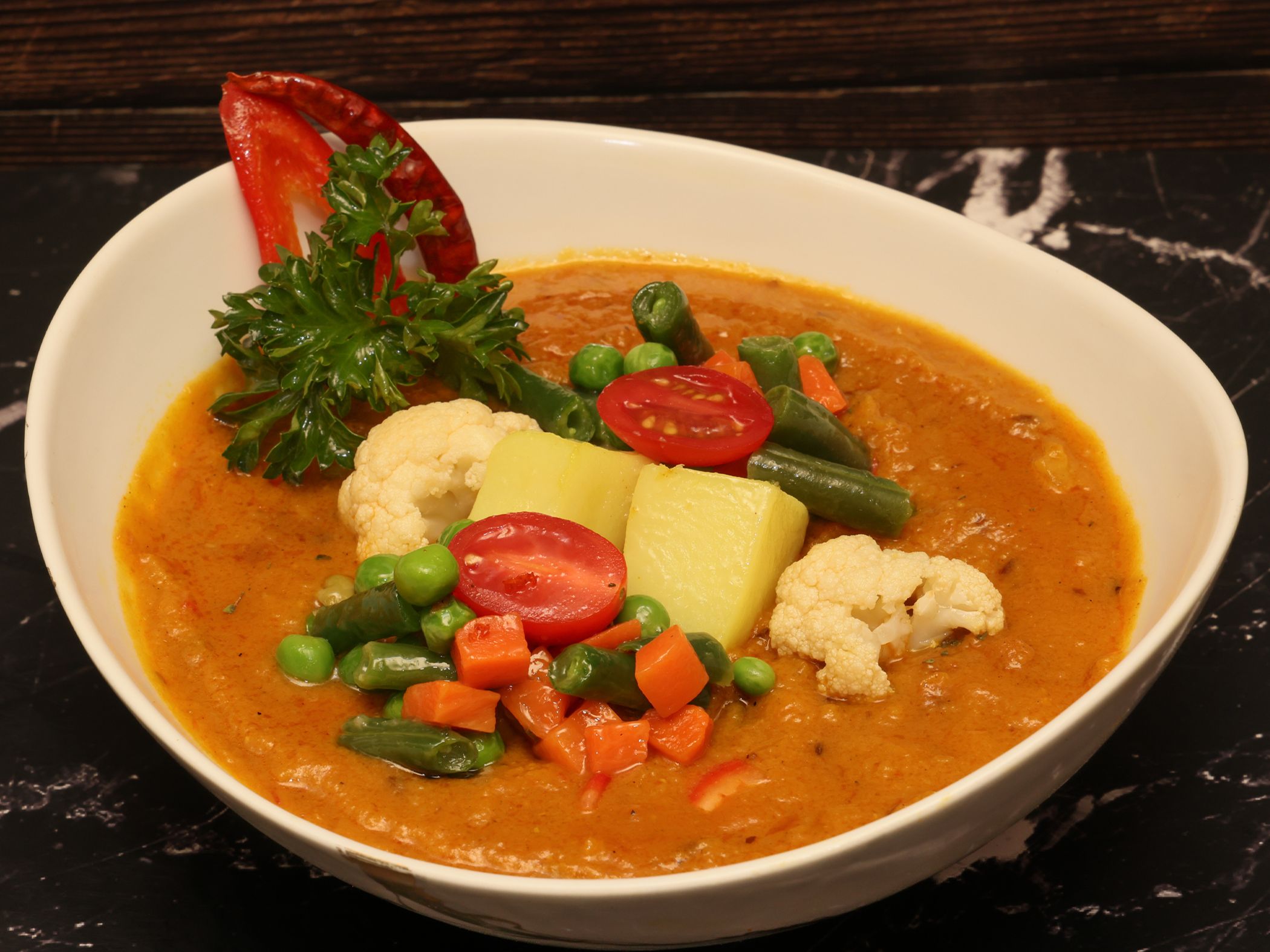 Mixed Vegetable Curry.