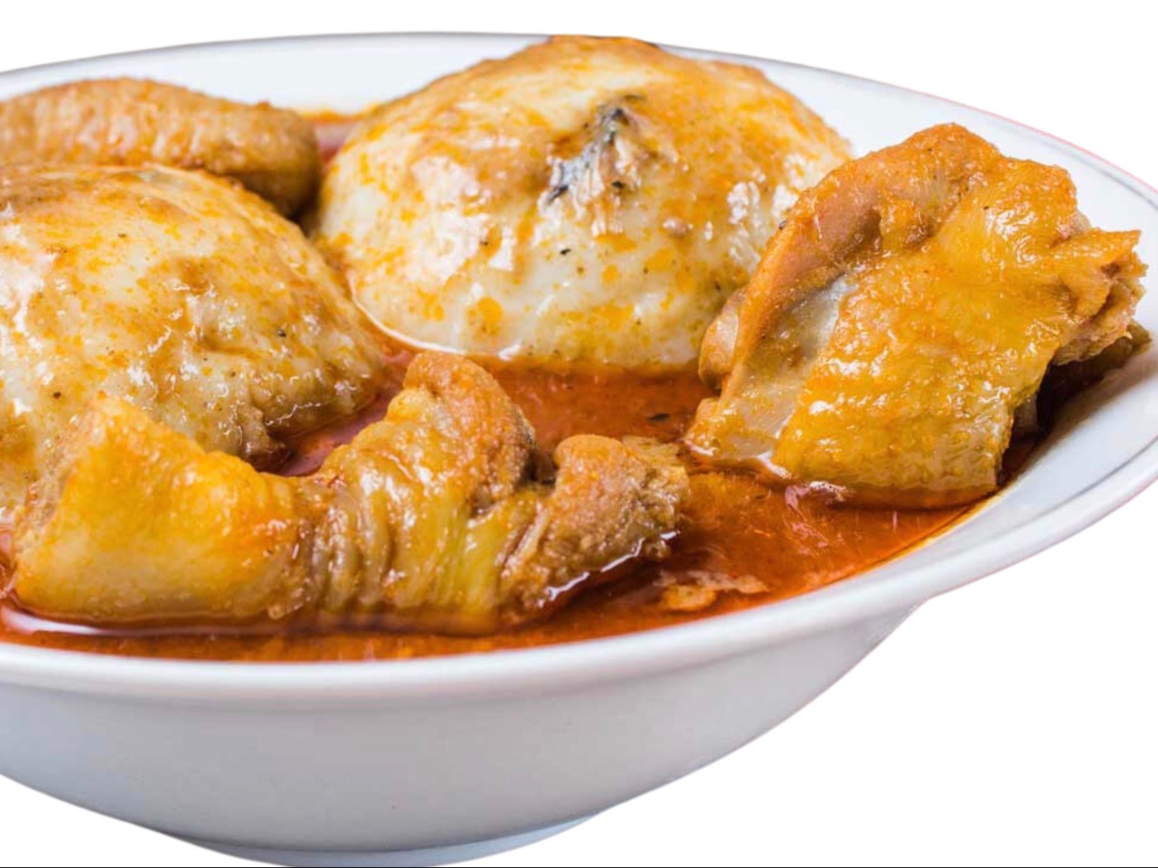 Banku and Peanut Soup with Chicken or Fish.