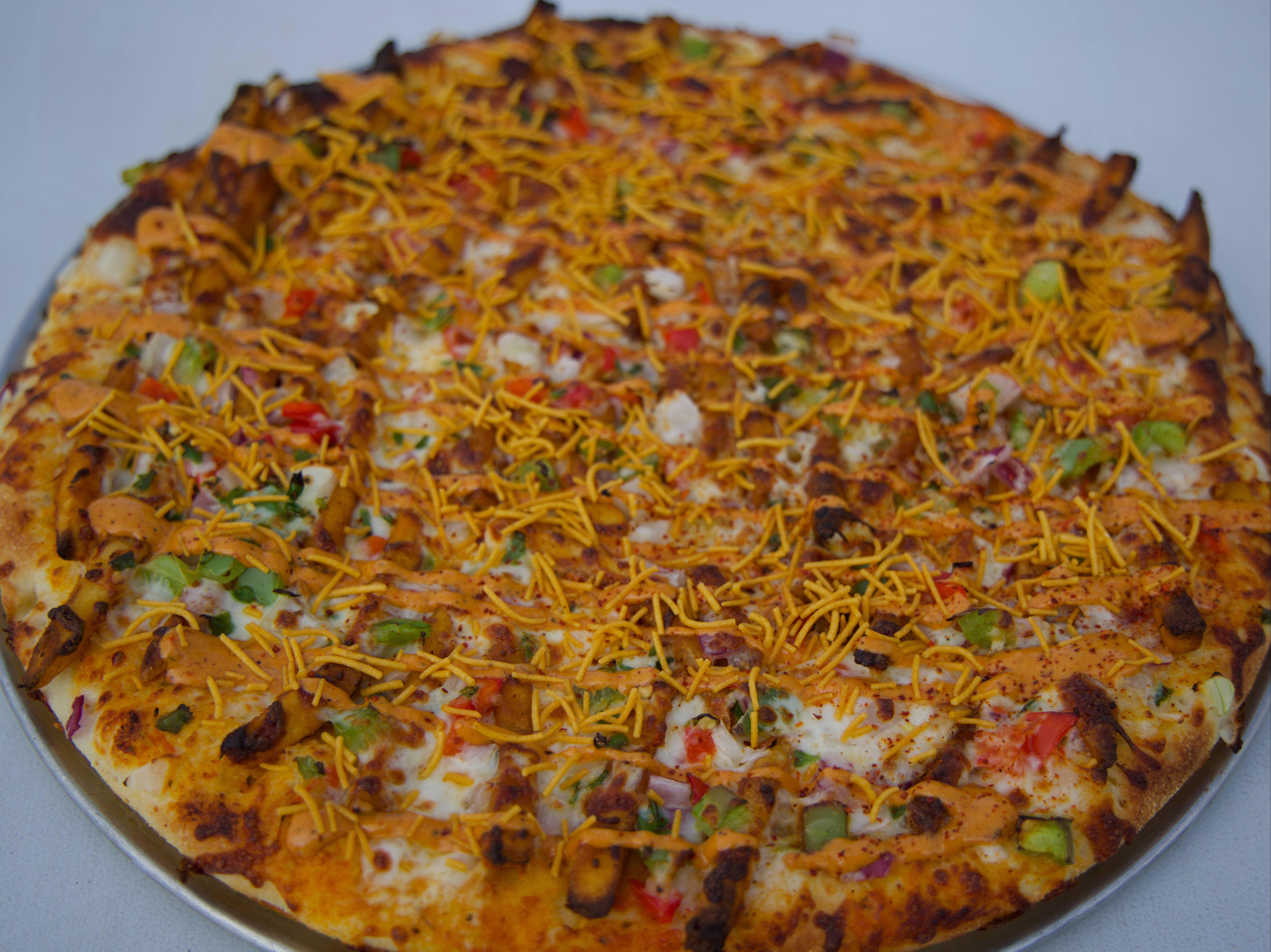 Potato fry Pizza.