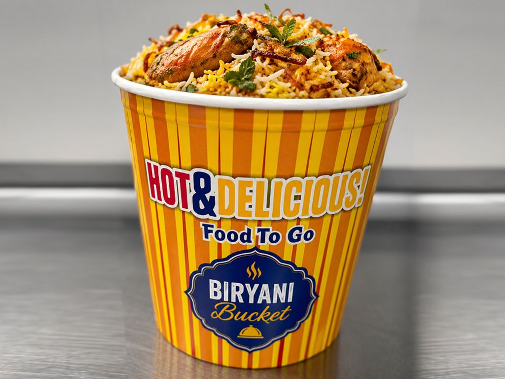Bucket Goat Biryani.