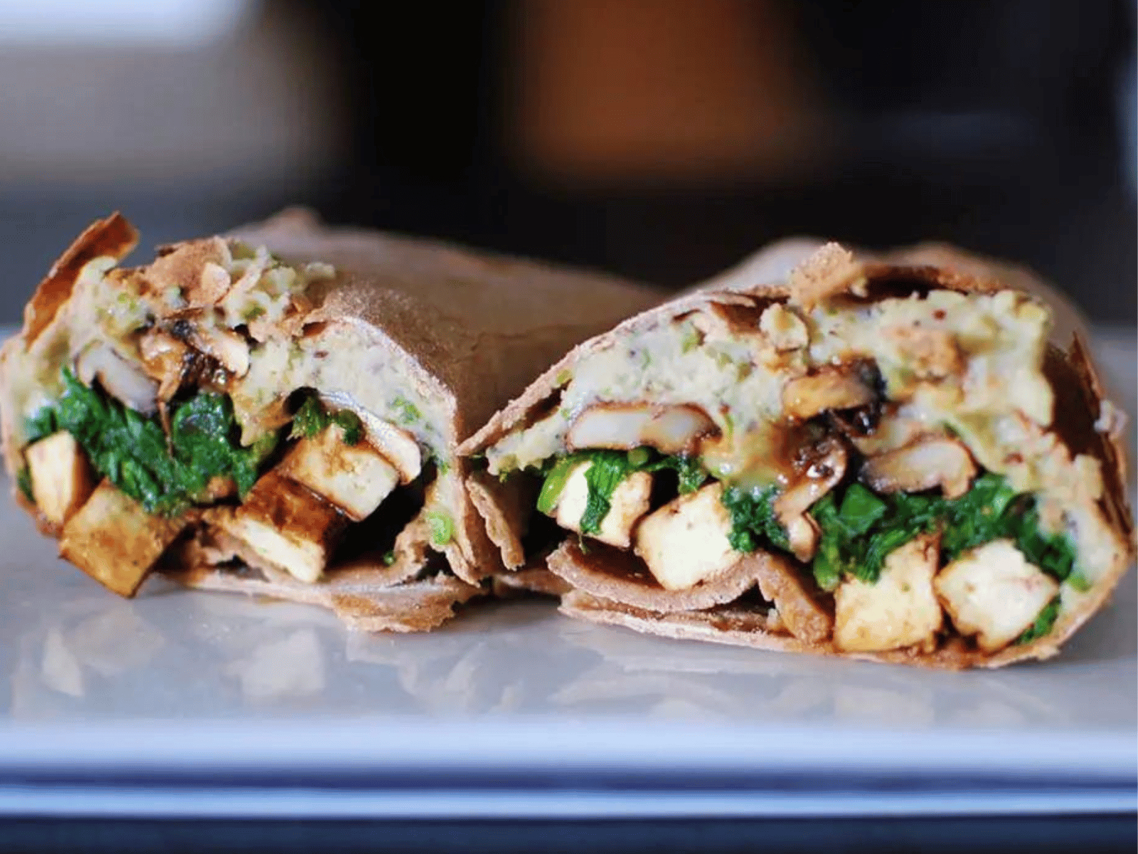 Mushroom & Tofu Wrap.