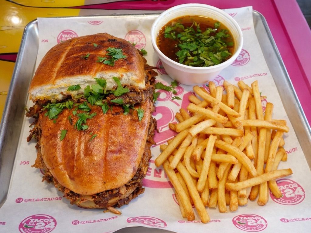 Quesa-Torta De Birria.