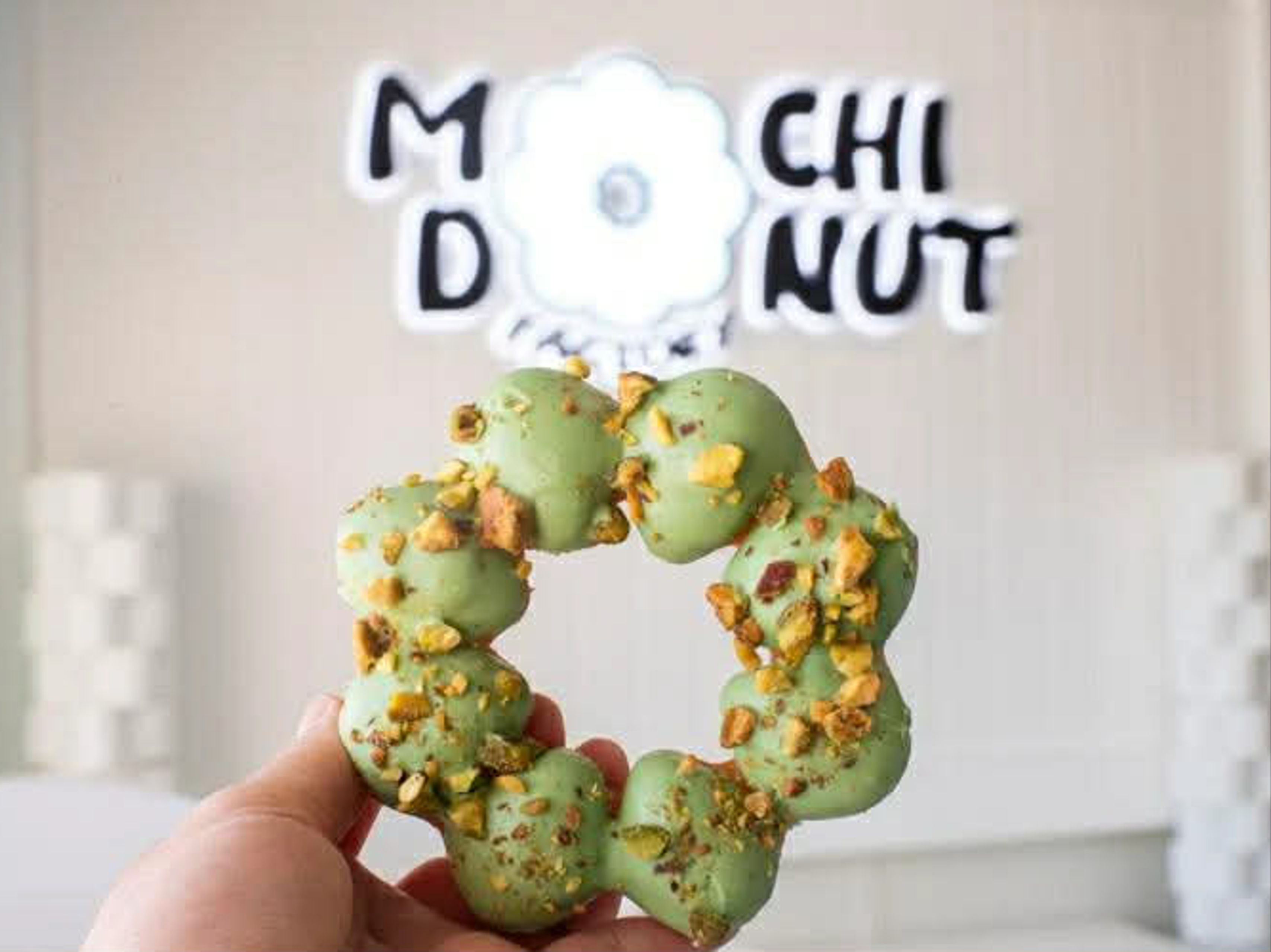 Pistachio Mochi Donut.