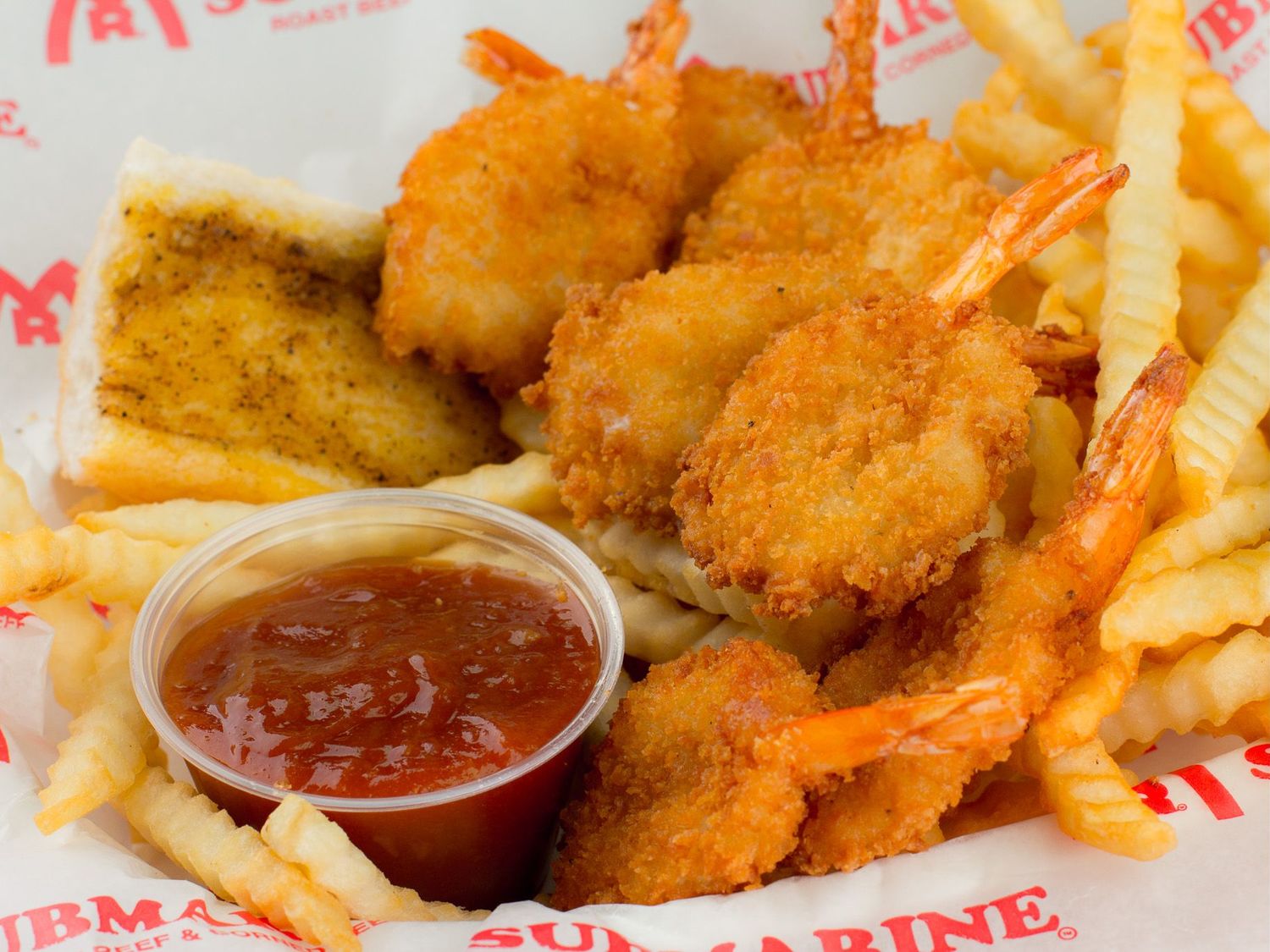 Image-Butterfly Shrimp 1/2 lb With Fries