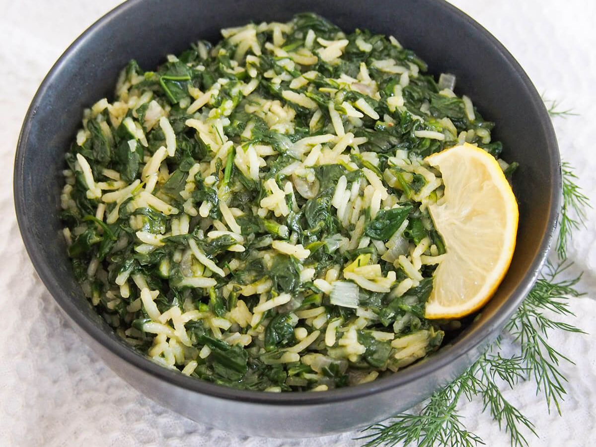 Spinach & Rice (Half Tray).
