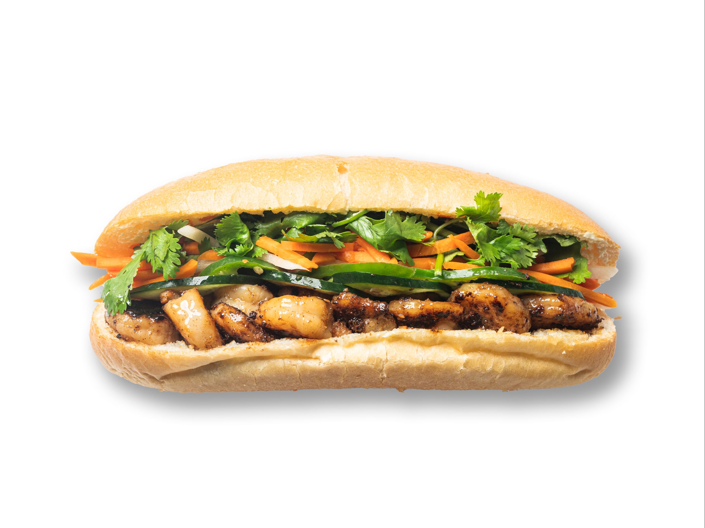 Grilled Shrimp Banh Mi.