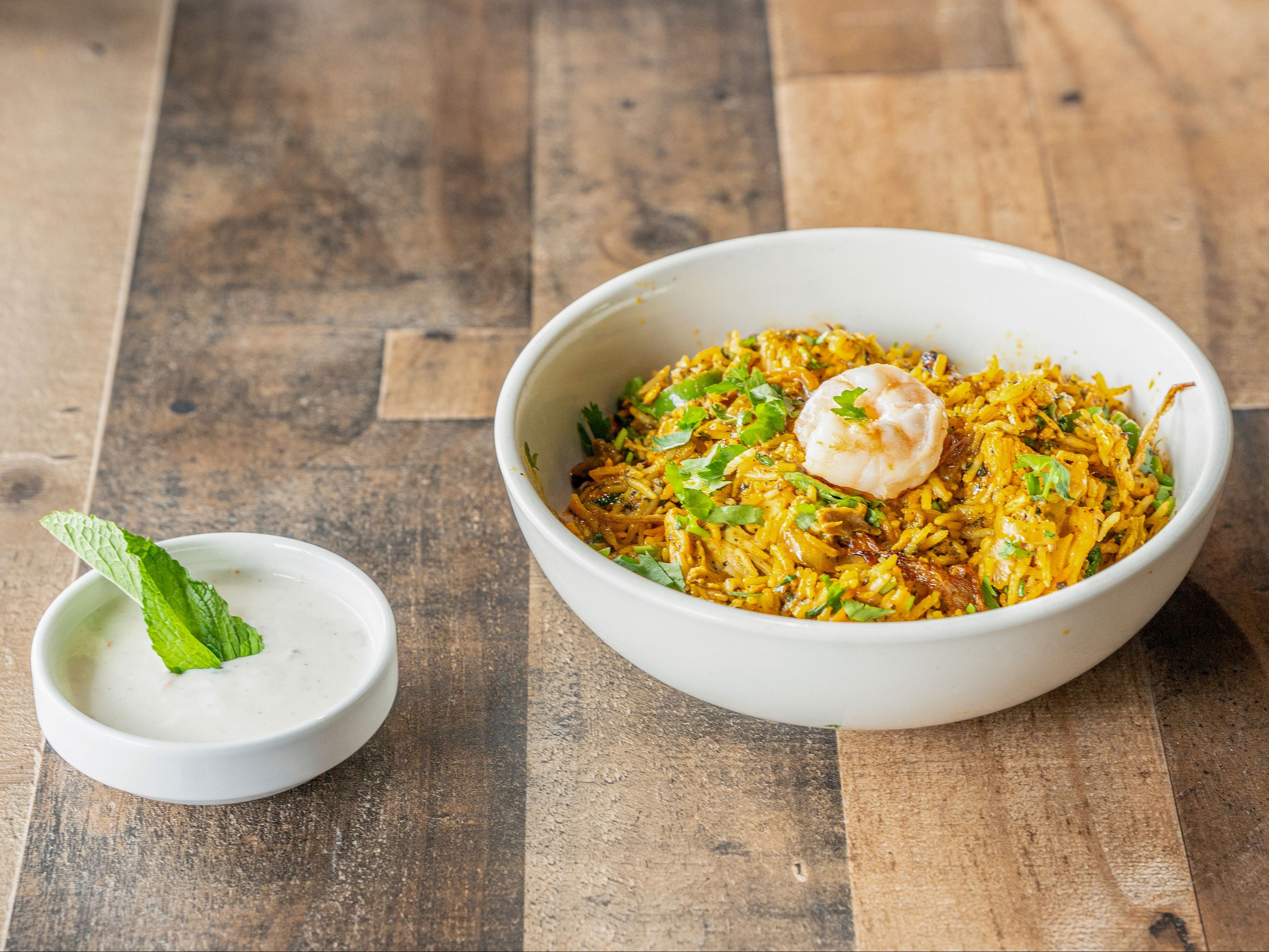 Shrimp Biryani.