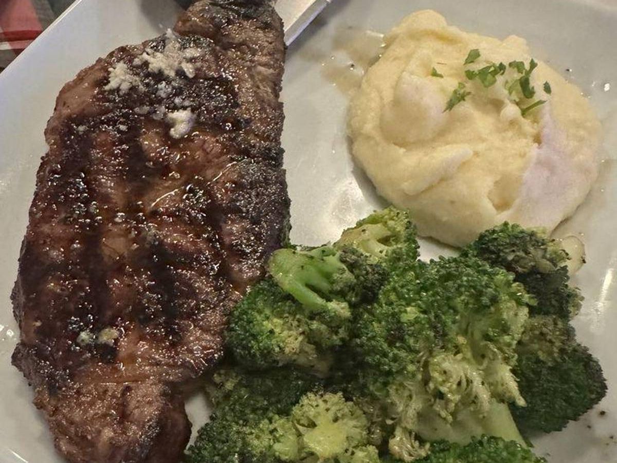 Garlic New York Steak.