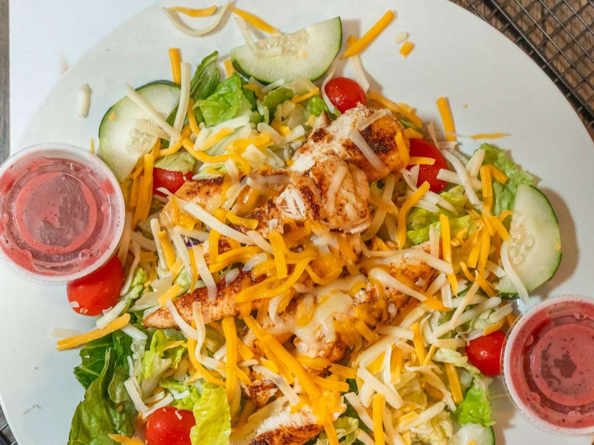 Grilled Chicken Caesar Salad.