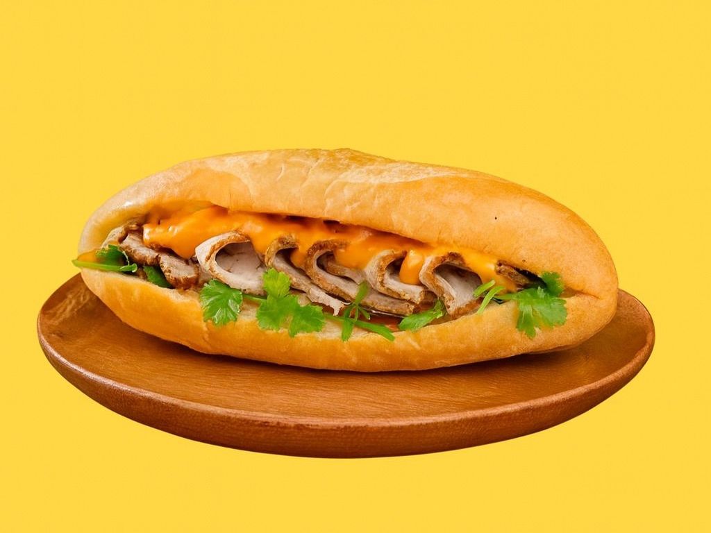 Ham and Cheese Banh Mi.