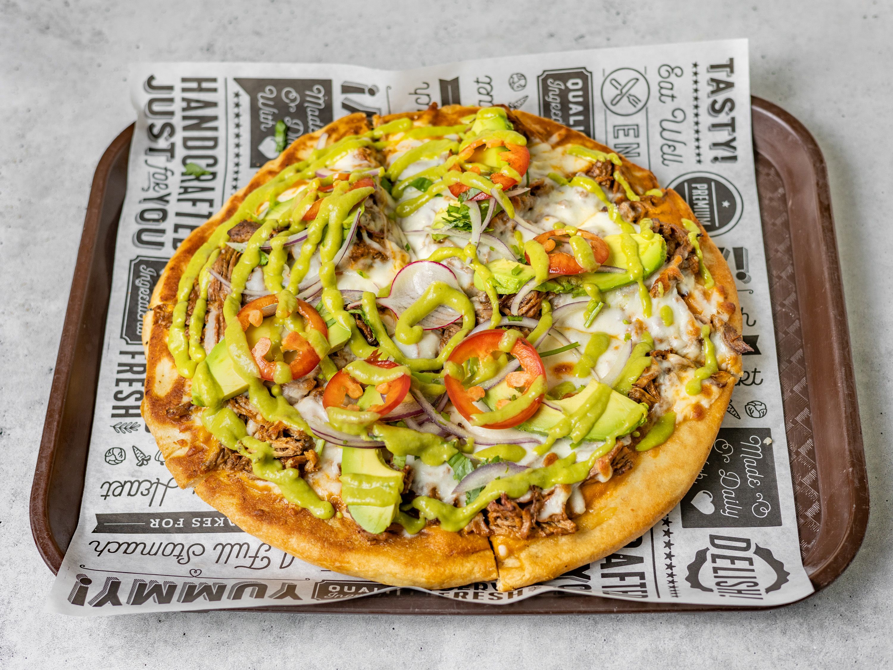 Del Birria Pizza.