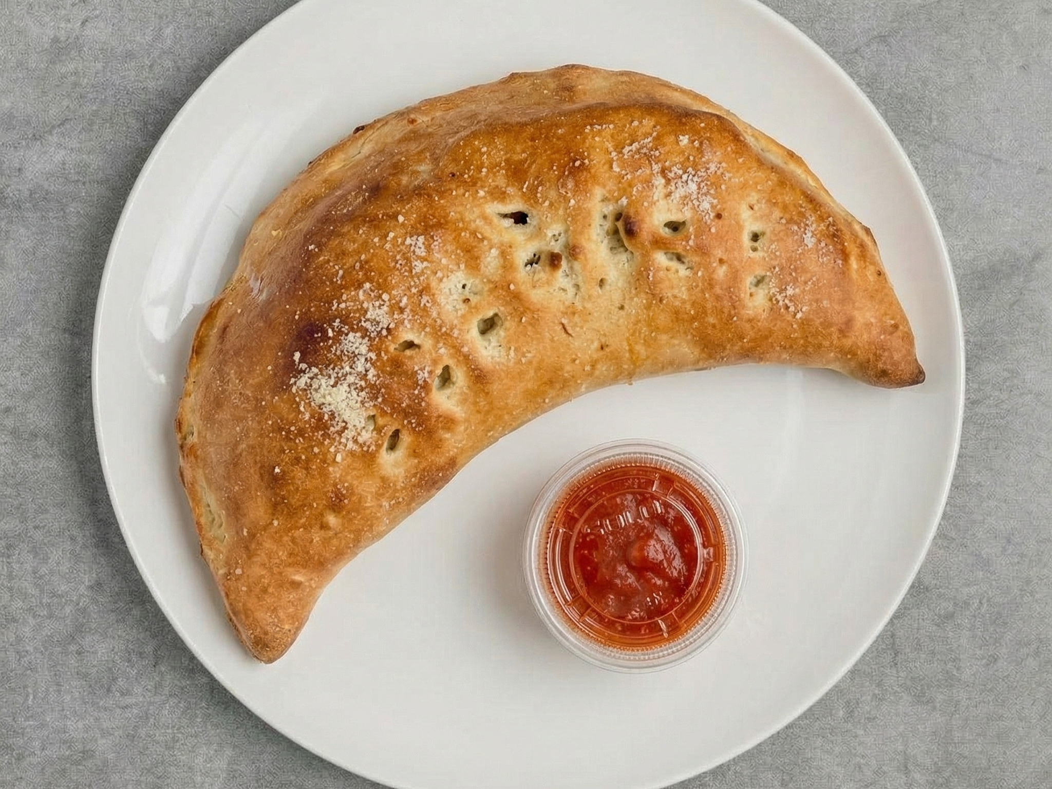 Sauce and Cheese Calzone.