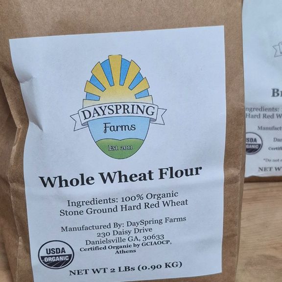 Whole Wheat Organic Flour 2# Dayspring Farm