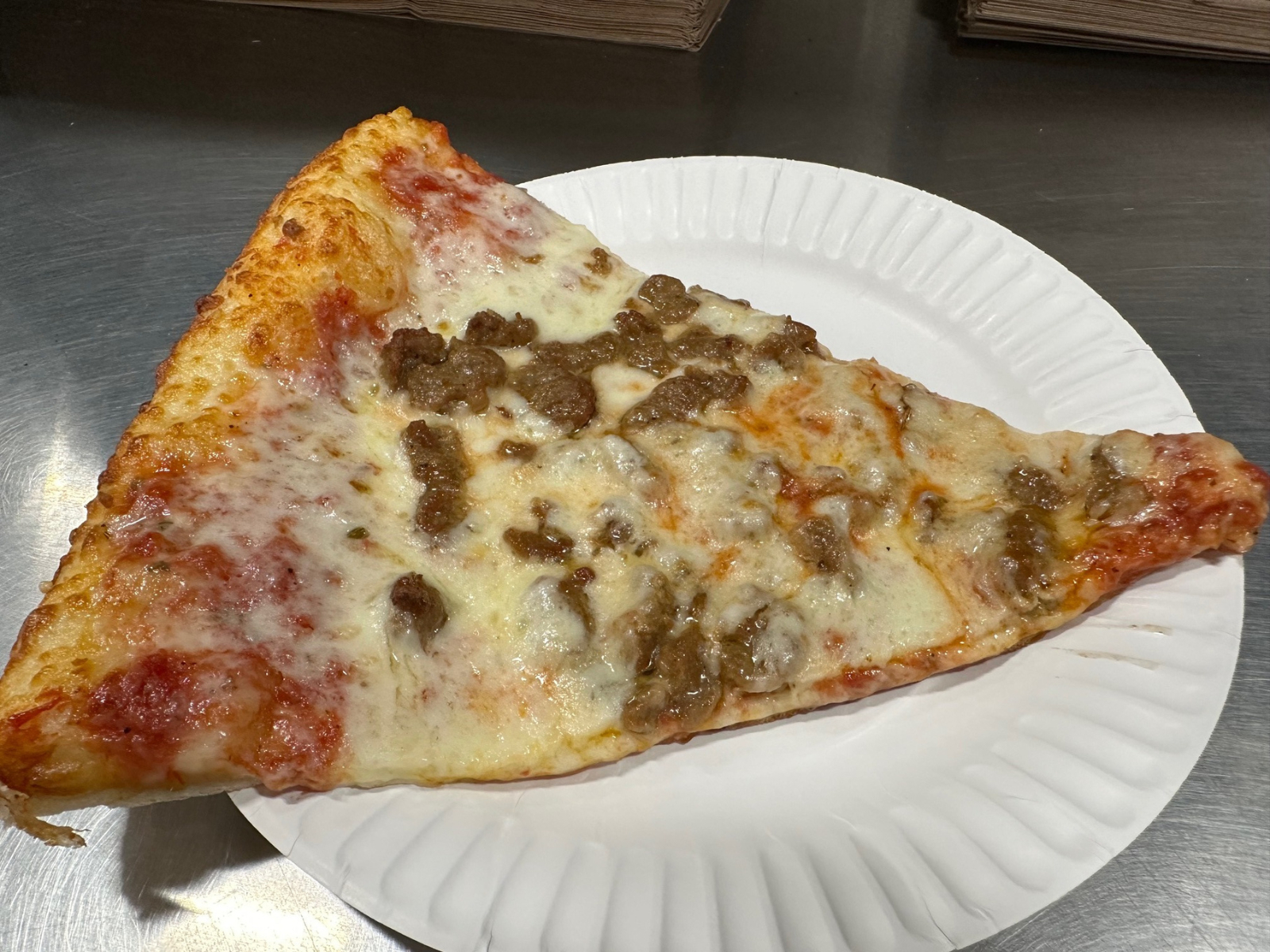 Pizza Slice: Sausage.
