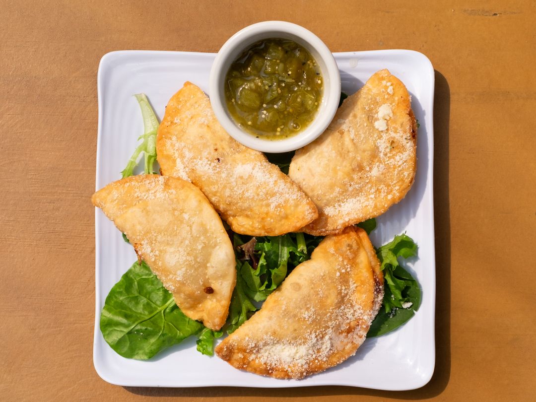 Potato Empanadas w/Green Chili Salsa (4).