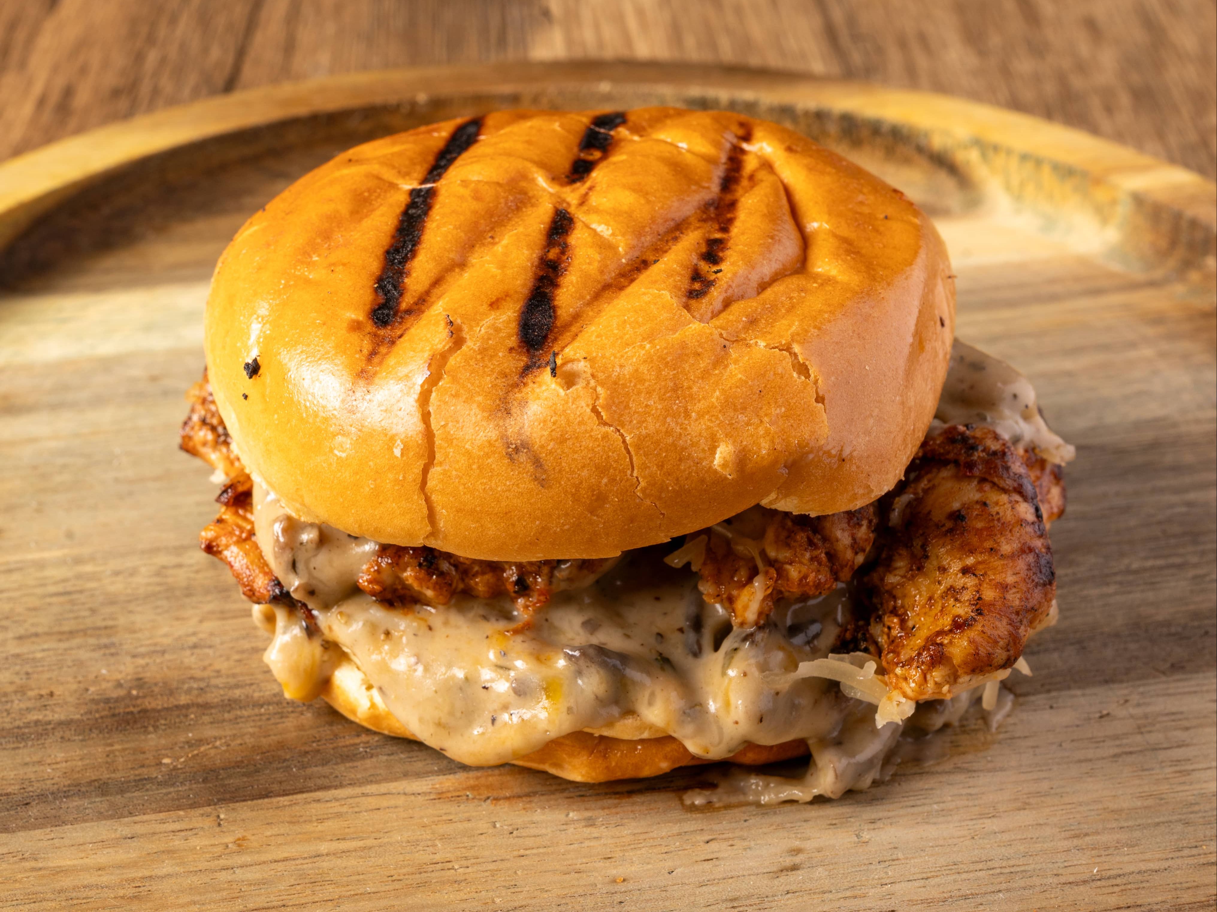 Mushroom Chicken Burger