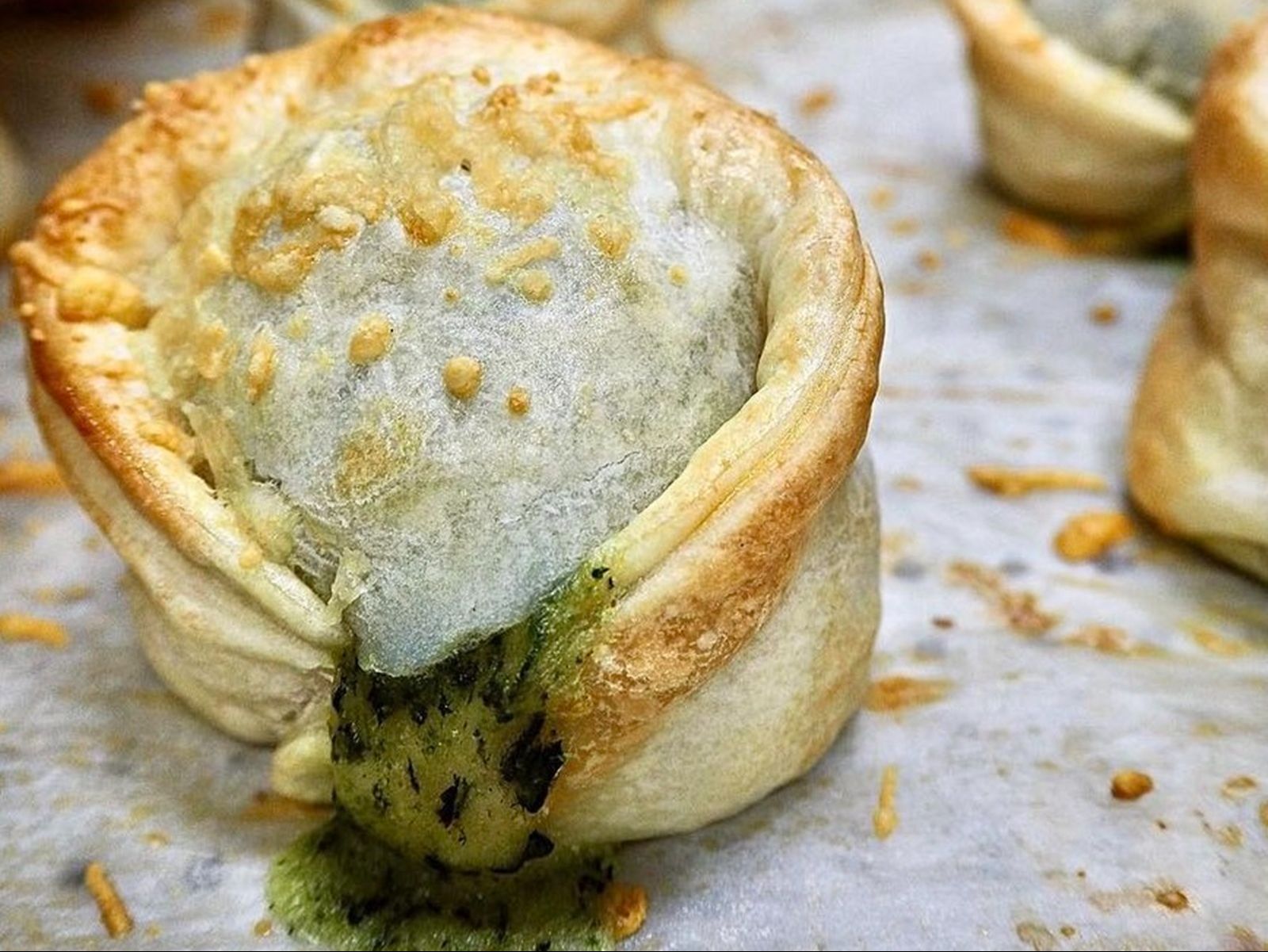 Spinach + Cheese Empanada.